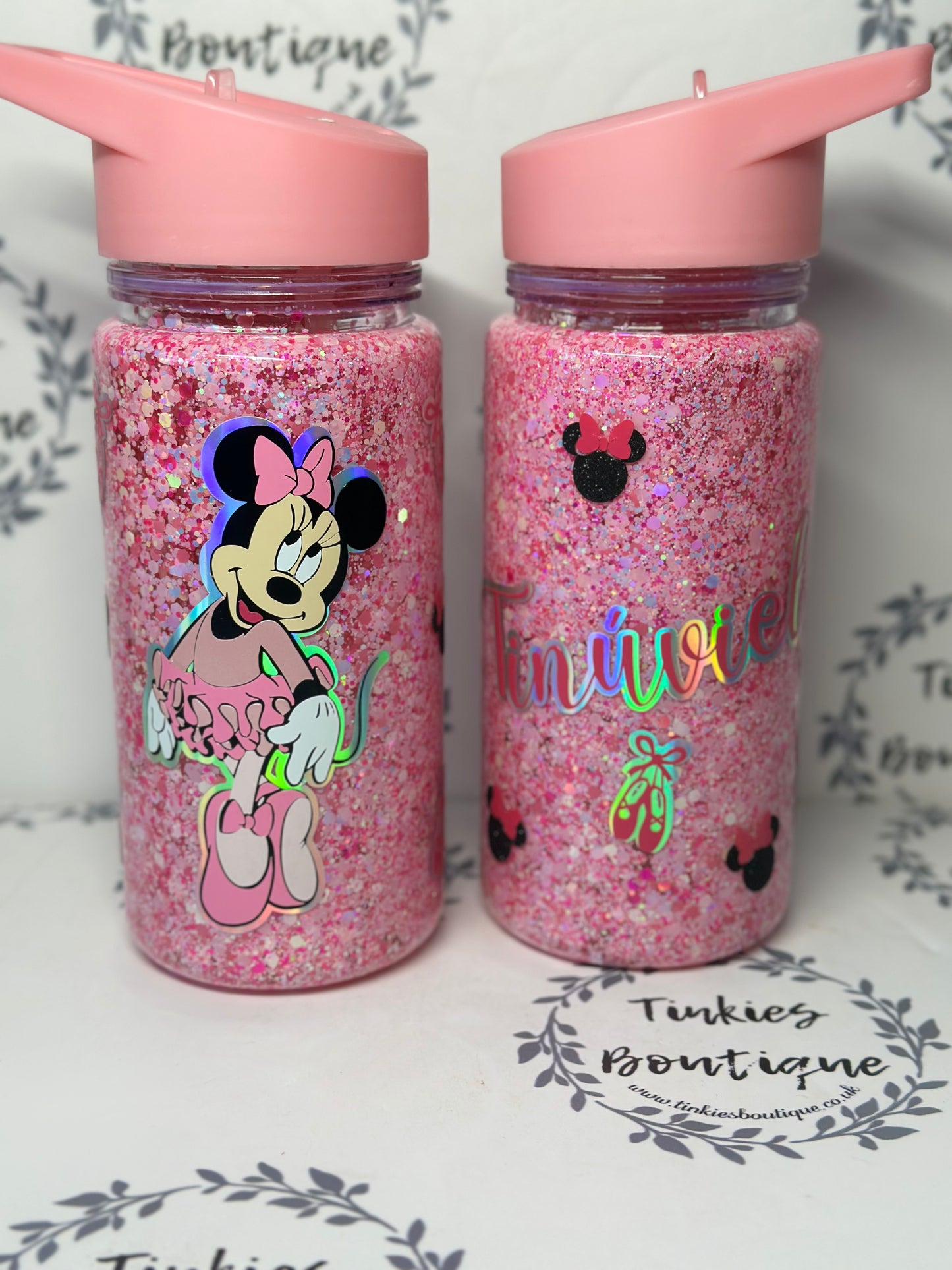 Mouse ballet dancer inspired 10oz double walled tumbler no globe glitter tumbler personalised
