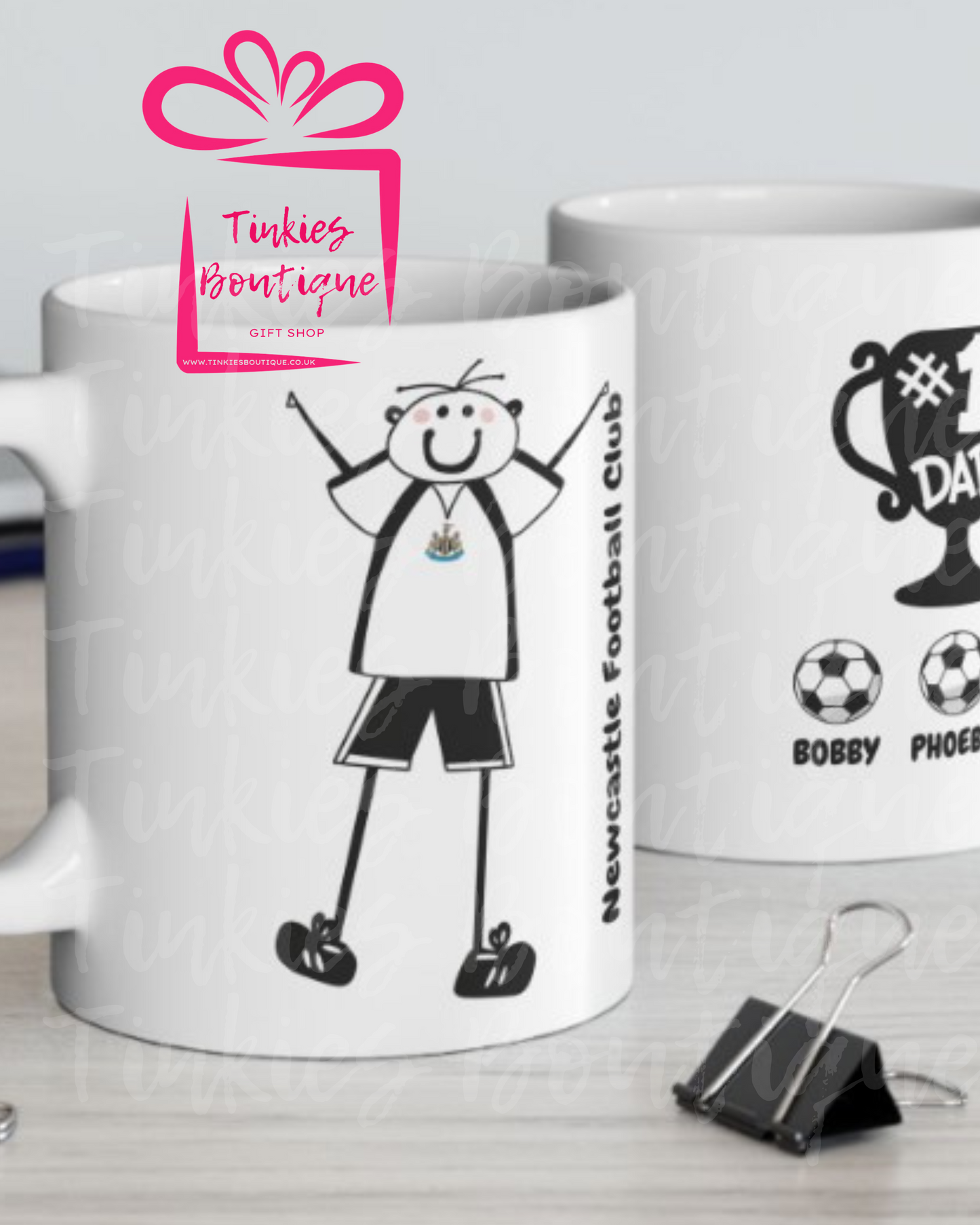 Fathers Day Stick Man Football Mug - custom Mug- - personalised Gift Mug