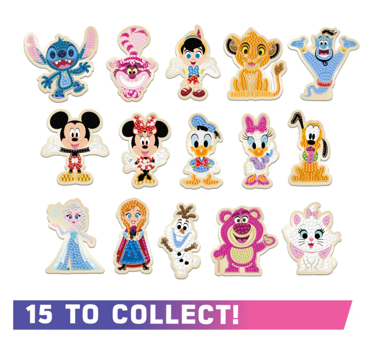 Disney Crystal Art Pin Badges - Series 1
