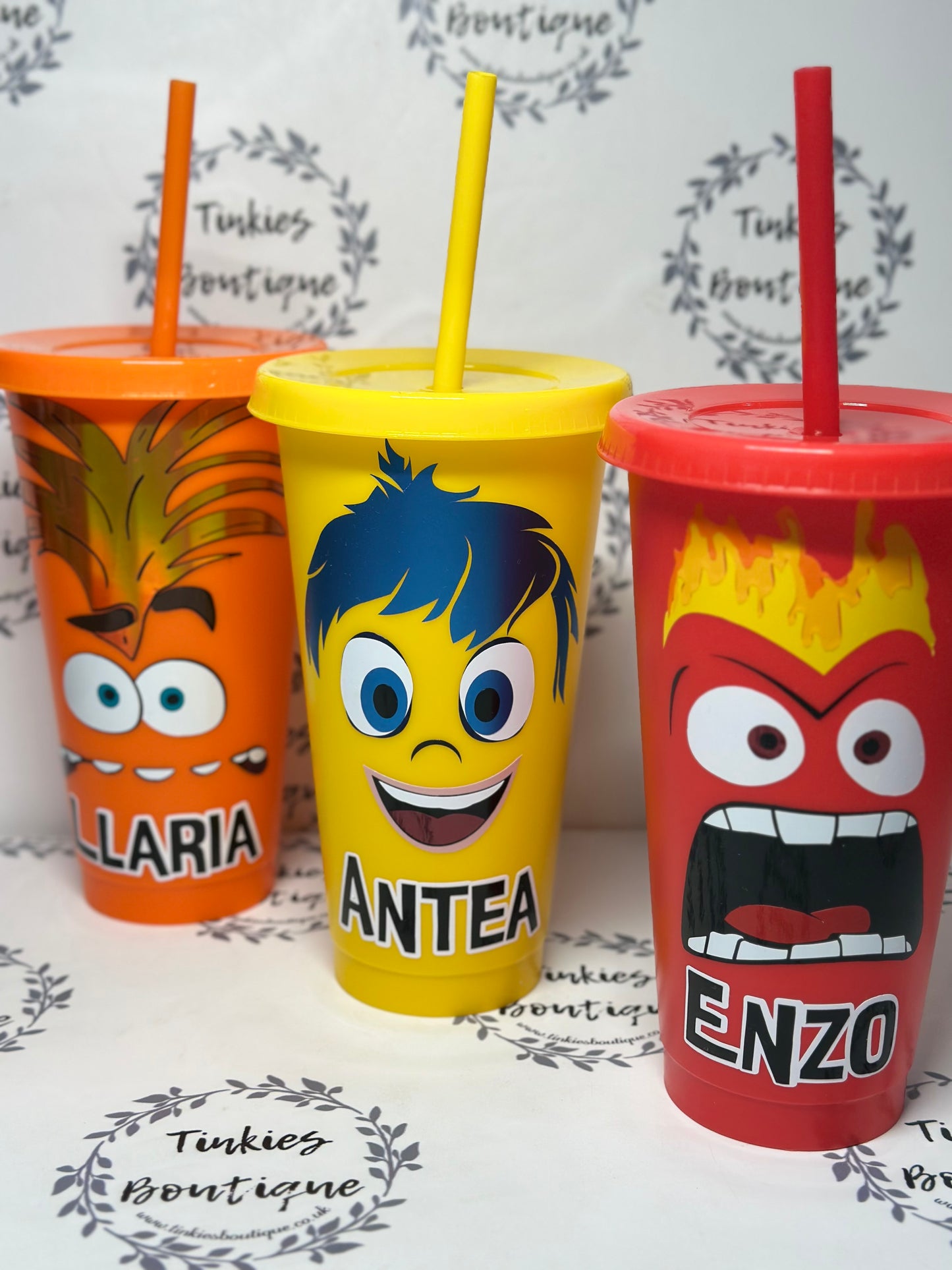 Inside Out 2 Inspired Cold Cups - Customisable Character-Themed Tumblers, Personalised Gifts