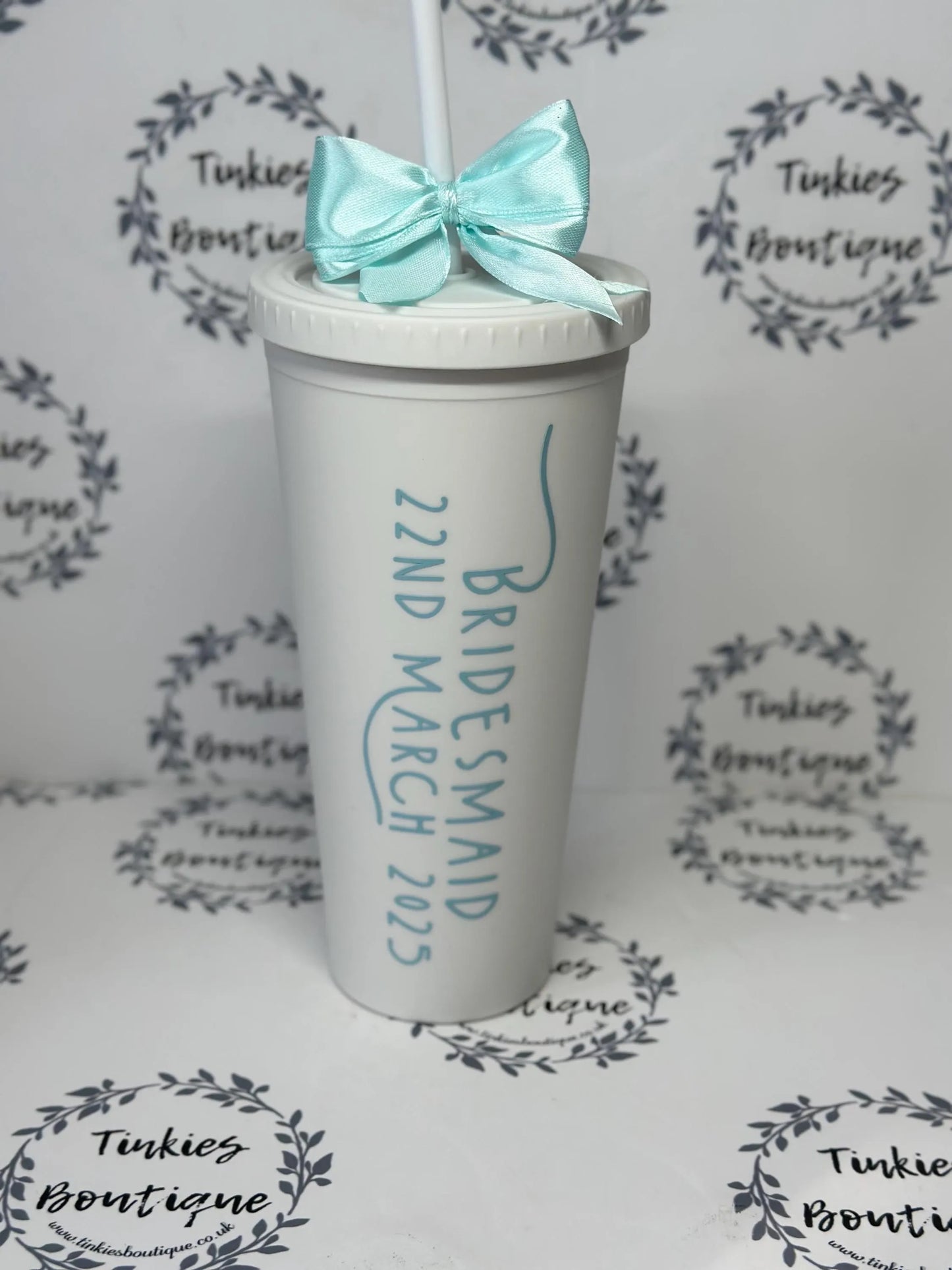 Personalised wedding double walled tumbler - bride - bridesmaids- groom