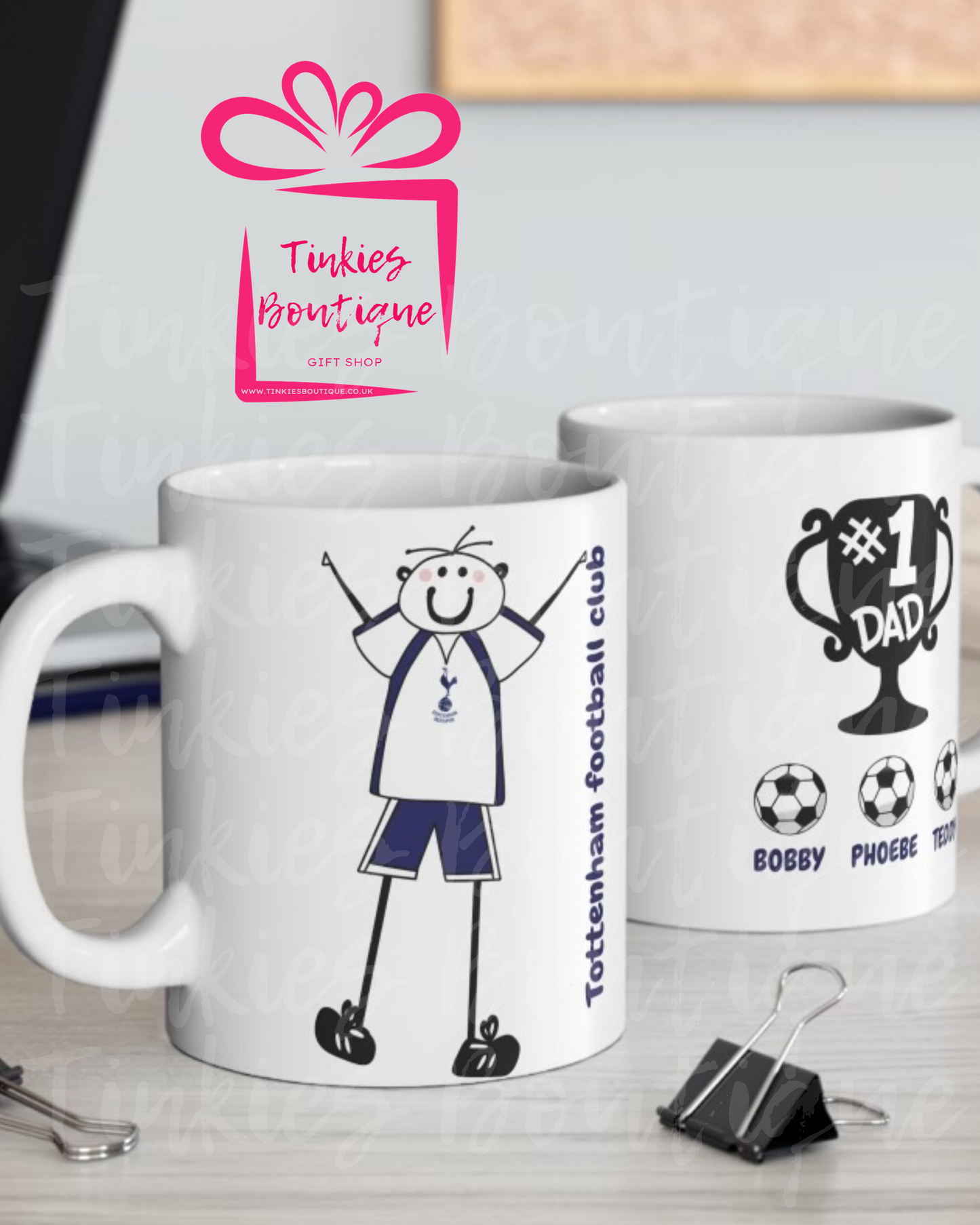 Fathers Day Stick Man Football Mug - custom Mug- - personalised Gift Mug
