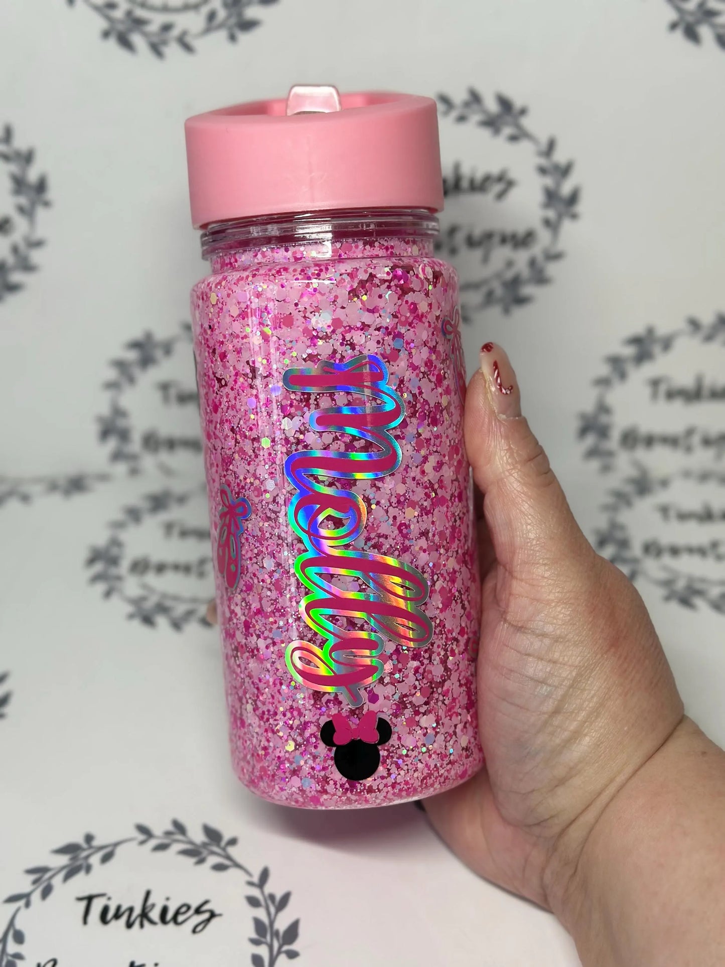Mouse ballet dancer inspired 10oz double walled tumbler no globe glitter tumbler personalised