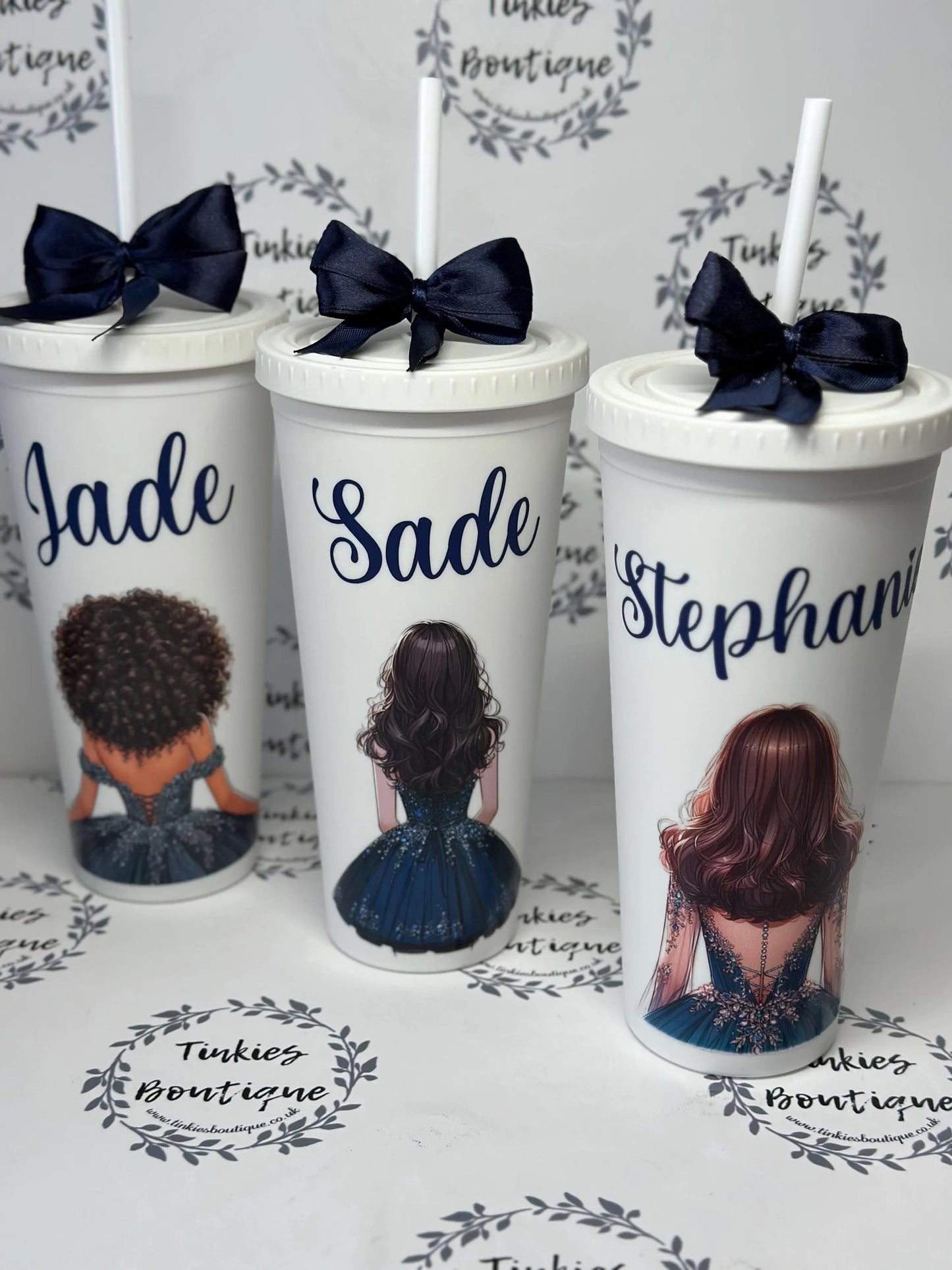 Personalised wedding double walled tumbler - bride - bridesmaids- groom