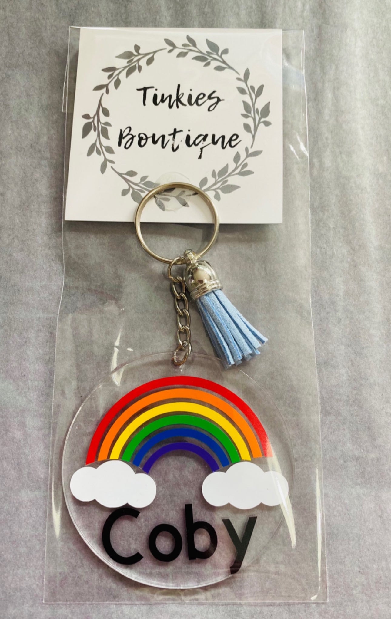 Personalised Rainbow Keyrings // stocking filler