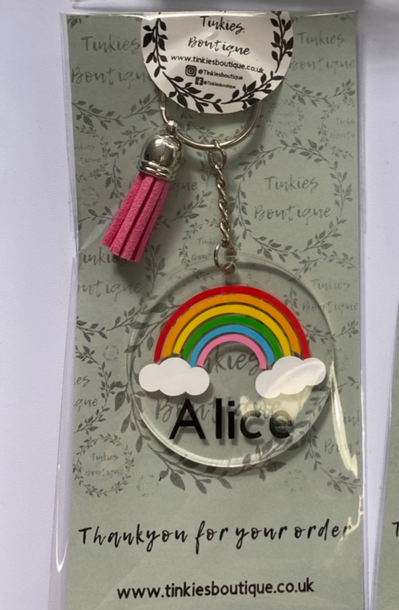 Personalised Rainbow Keyrings // stocking filler
