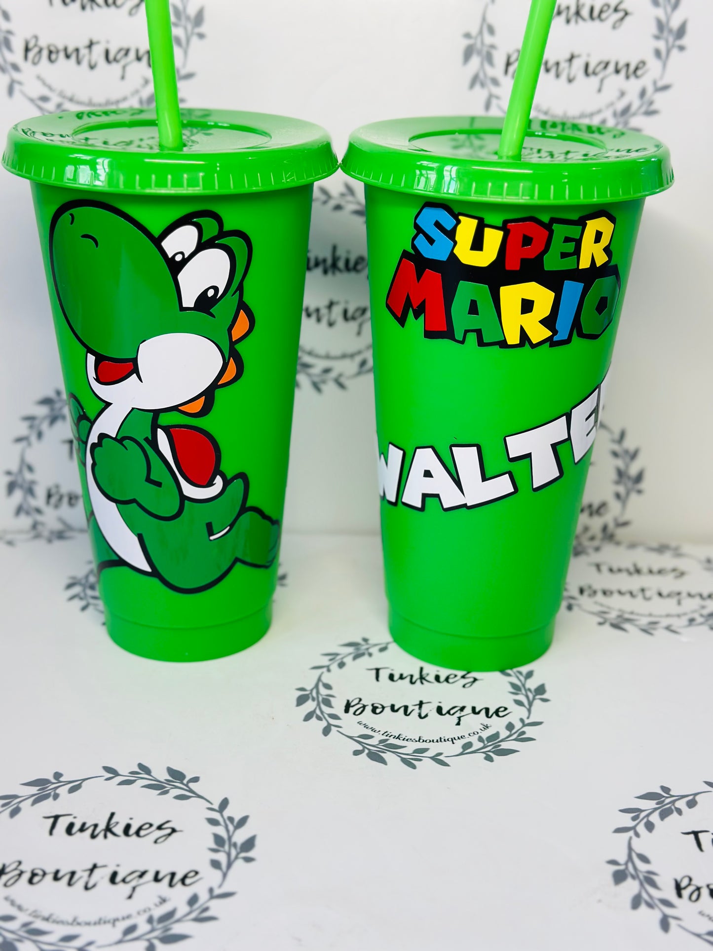 Mario and Friends Cold Cup Tumbler | Super Mario Movie-Inspired Drinkware - reusable, leak-proof lid