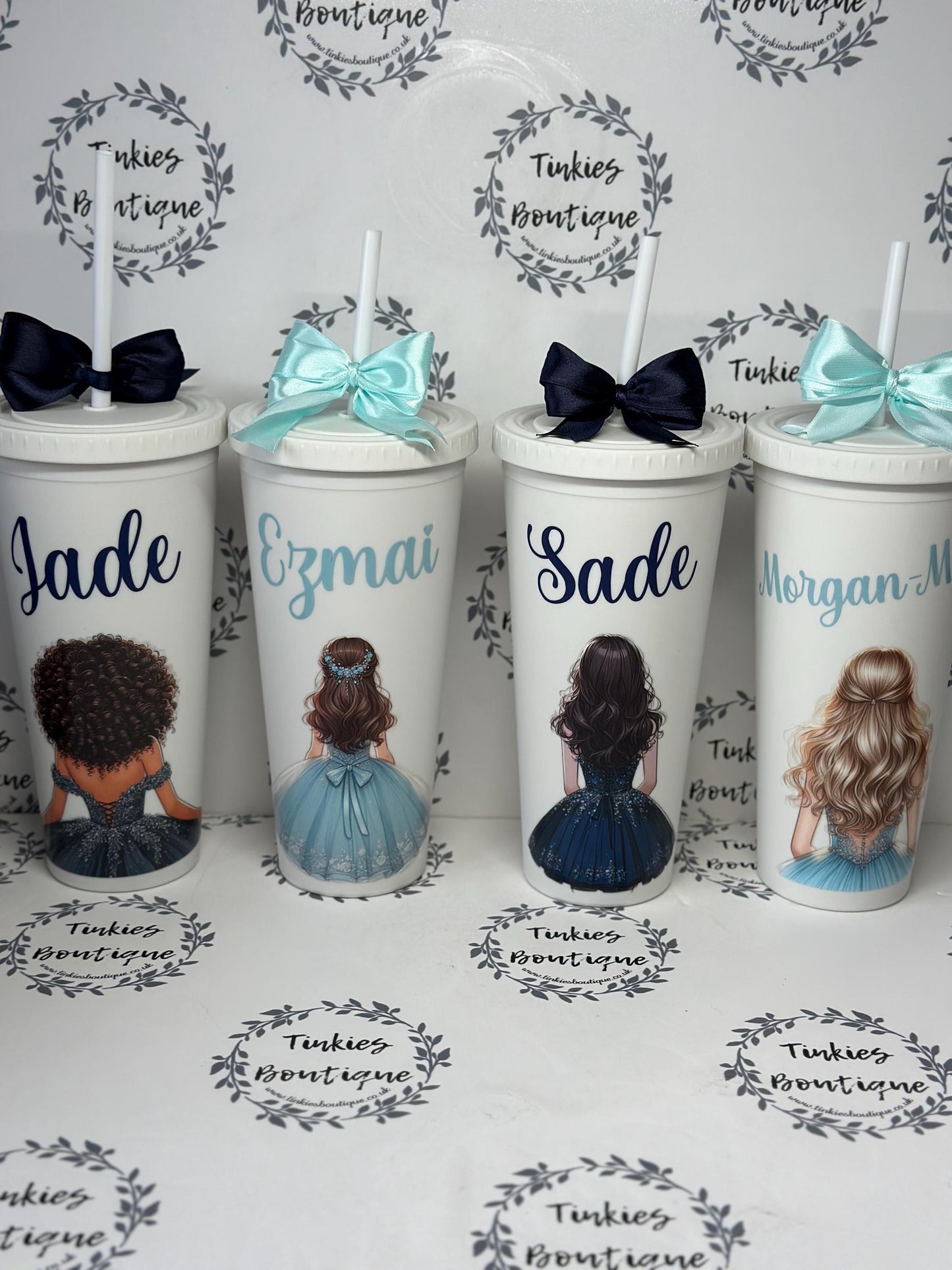 Personalised wedding double walled tumbler - bride - bridesmaids- groom