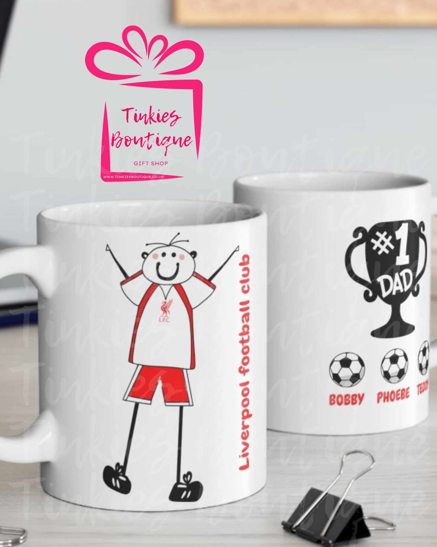 Fathers Day Stick Man Football Mug - custom Mug- - personalised Gift Mug