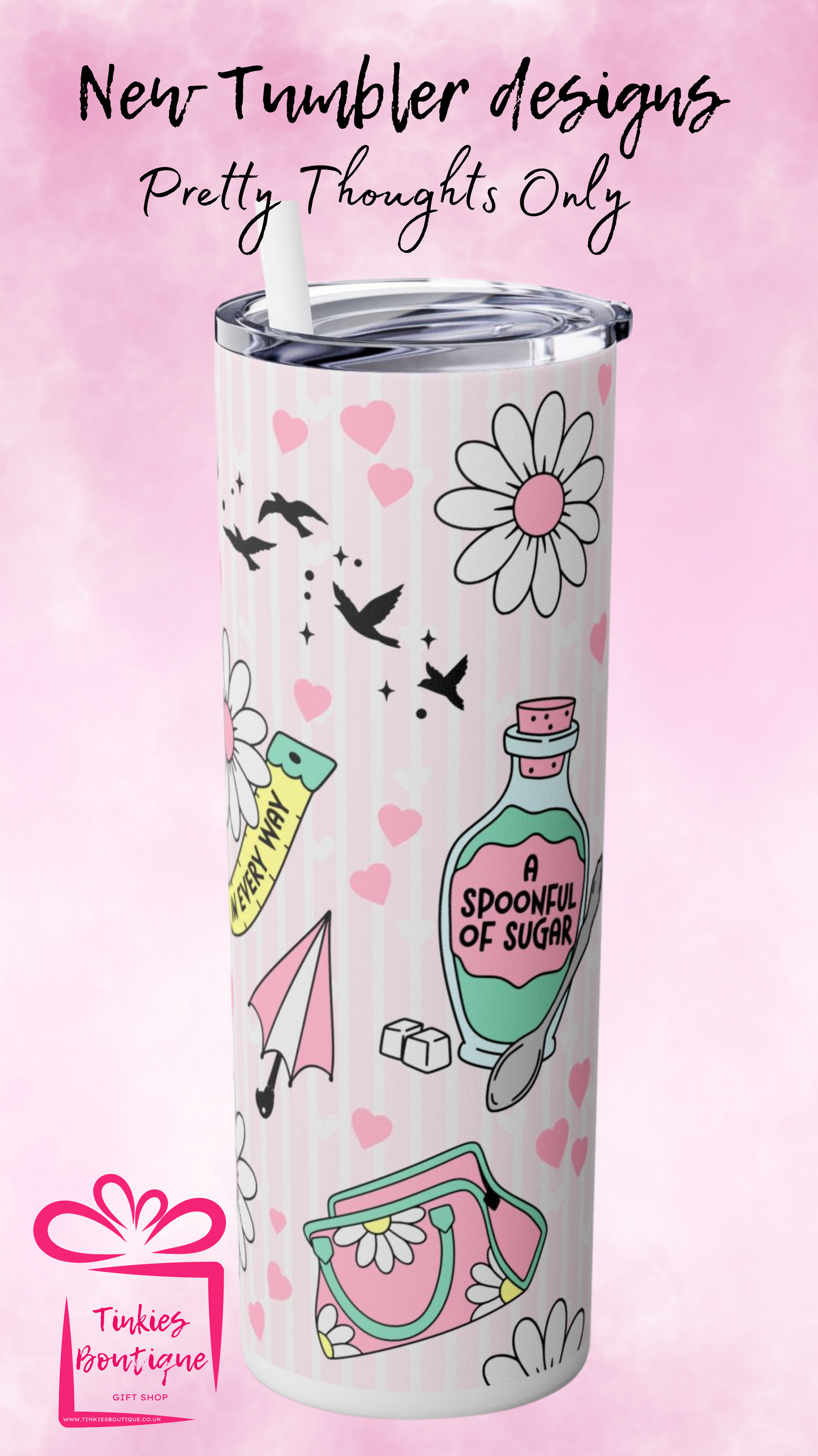 20oz ‘Practically Perfect’ Tumbler - Elegant & Functional Drinkware!