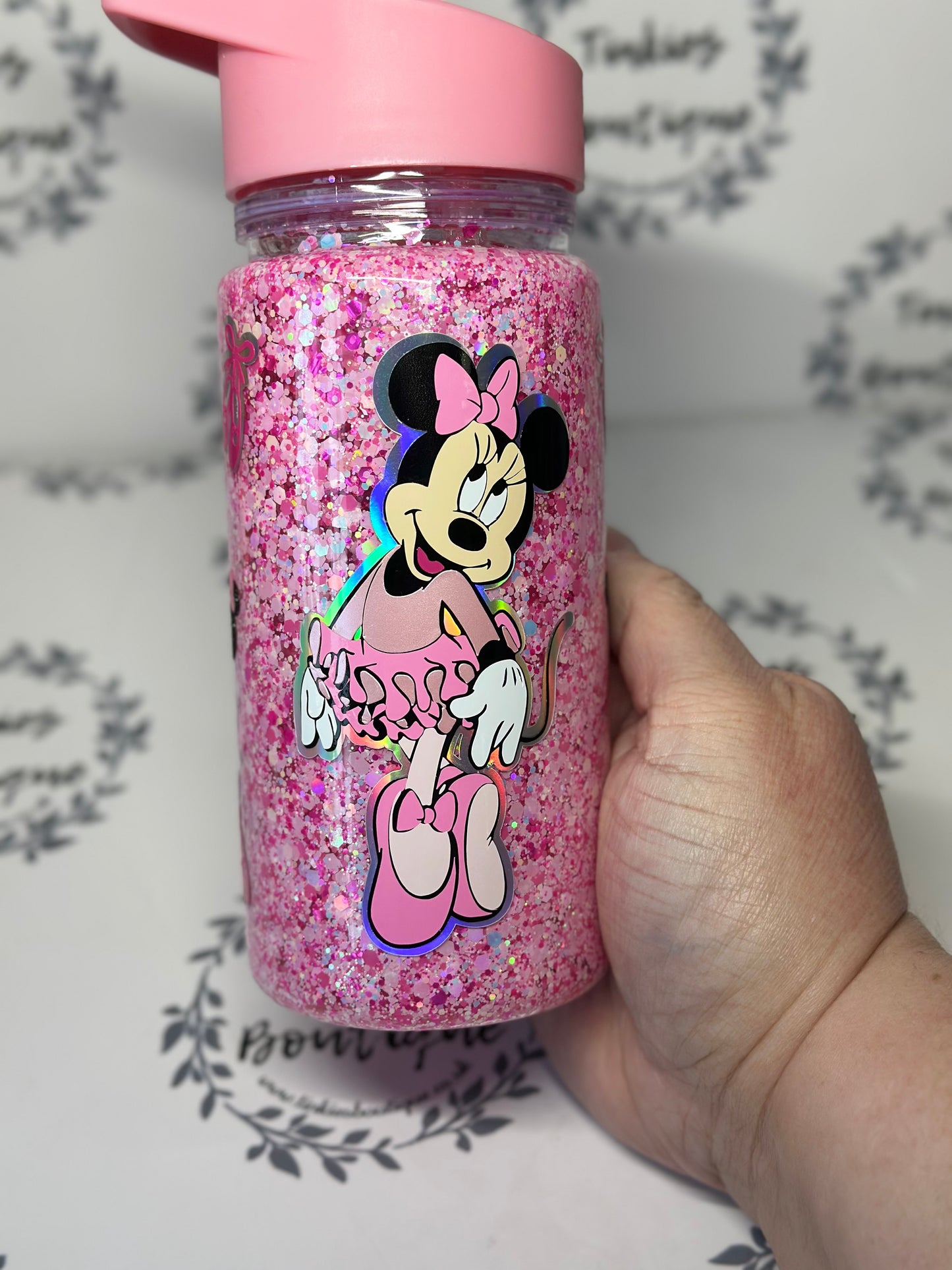 Mouse ballet dancer inspired 10oz double walled tumbler no globe glitter tumbler personalised