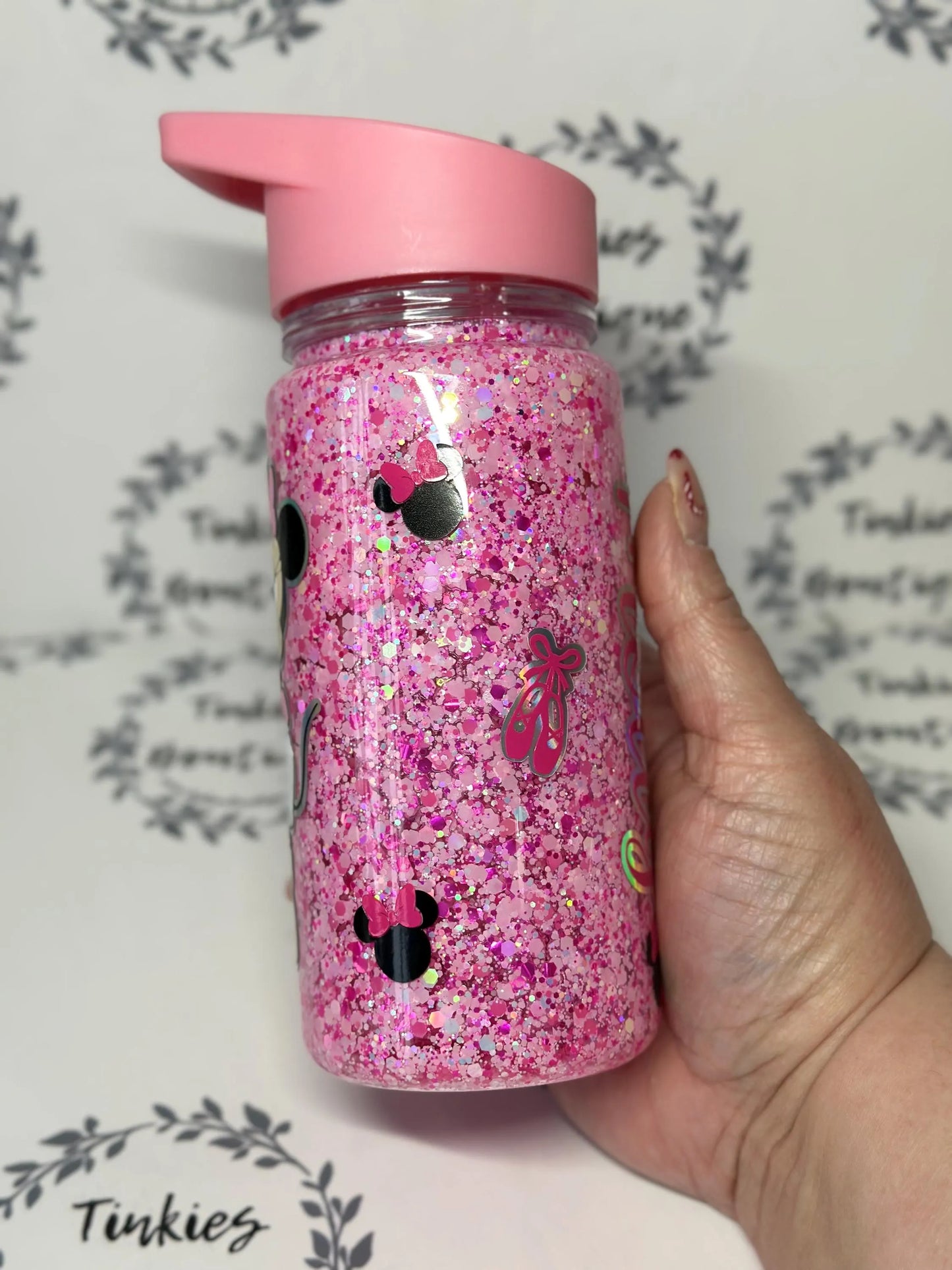 Mouse ballet dancer inspired 10oz double walled tumbler no globe glitter tumbler personalised