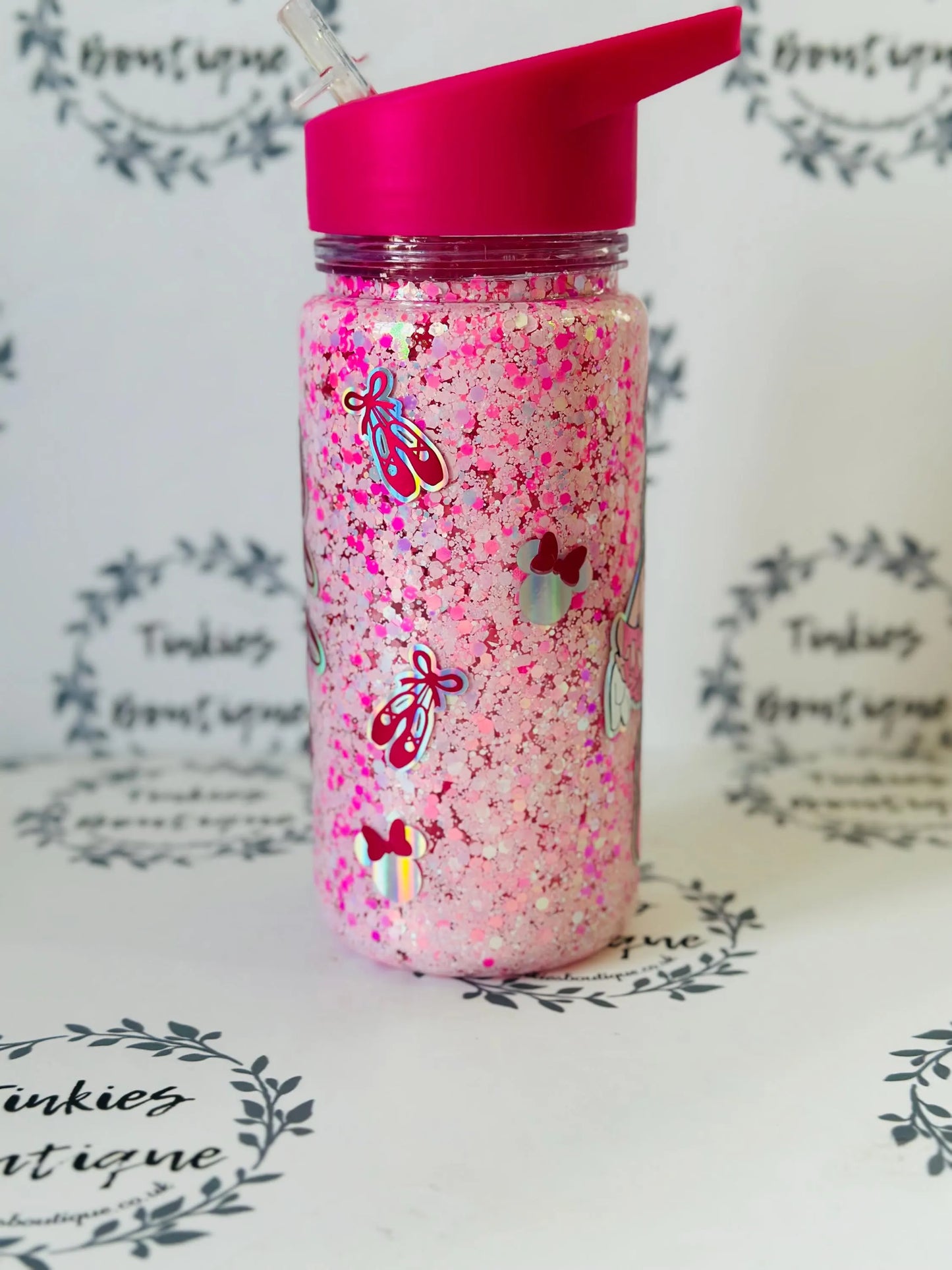 Mouse ballet dancer inspired 10oz double walled tumbler no globe glitter tumbler personalised