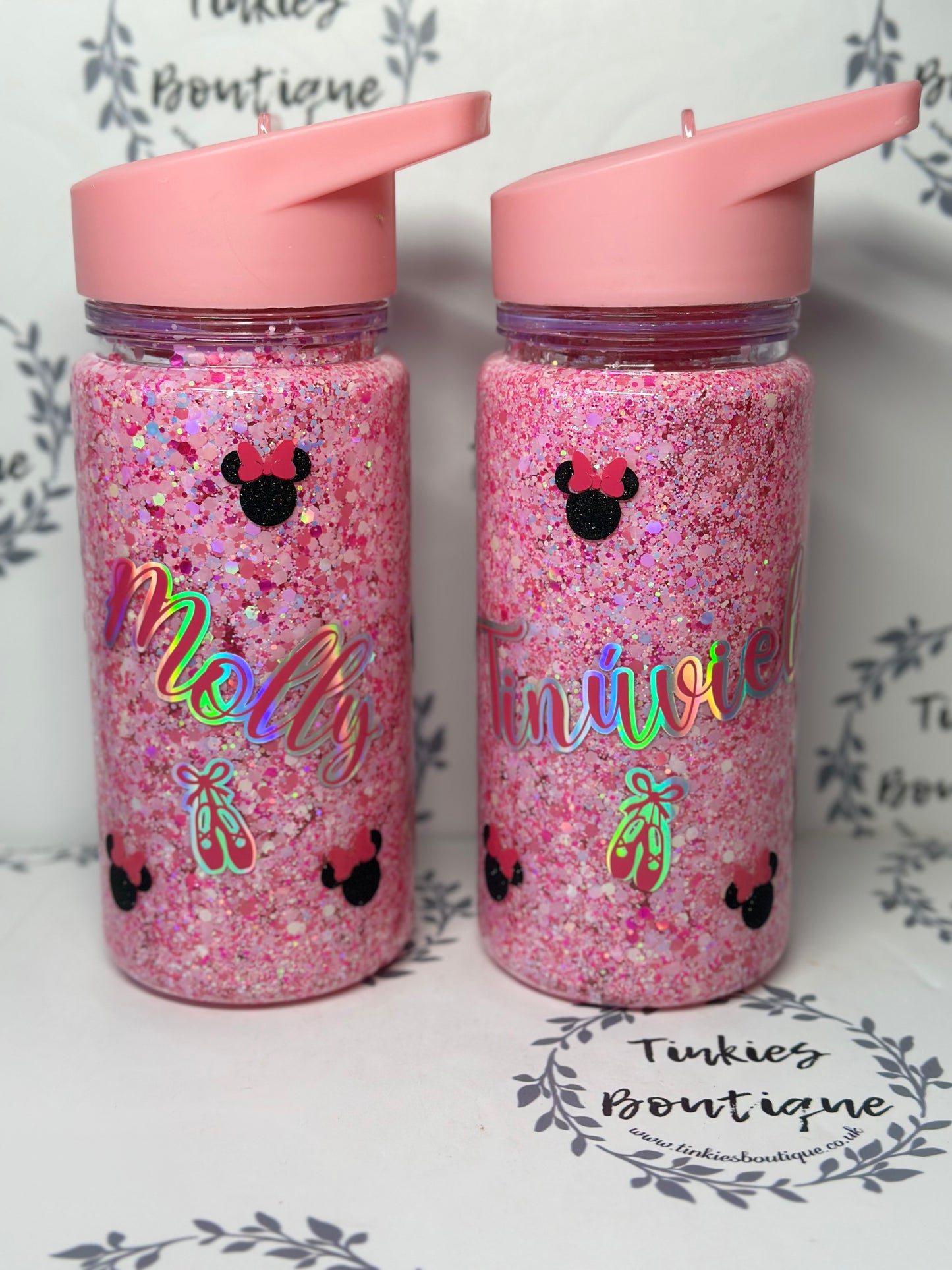 Mouse ballet dancer inspired 10oz double walled tumbler no globe glitter tumbler personalised