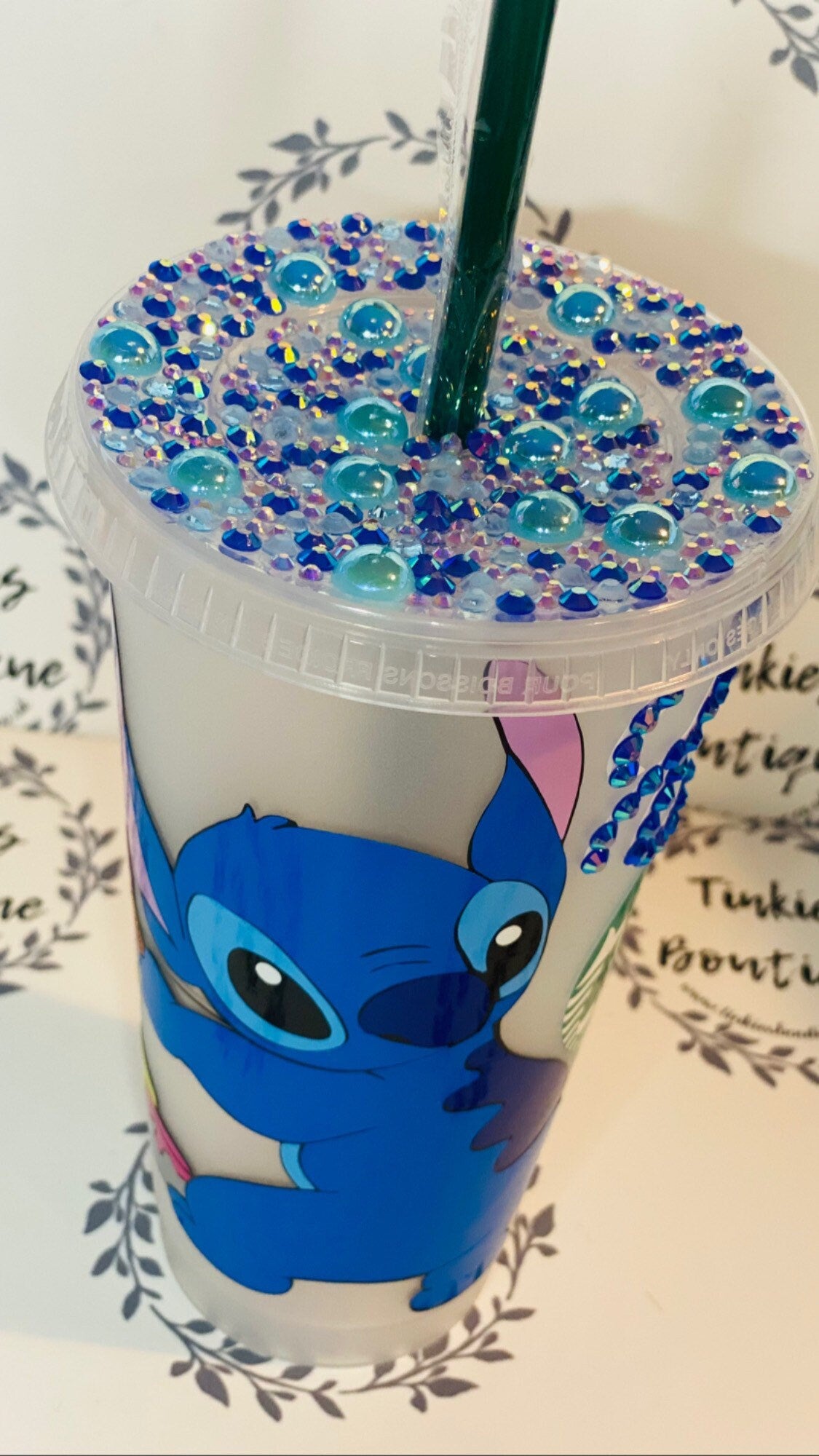 Stitch inspired Easter Starbucks cold cup//Disney inspired Starbucks cup/Stitch cold cup//personalised Starbucks cup