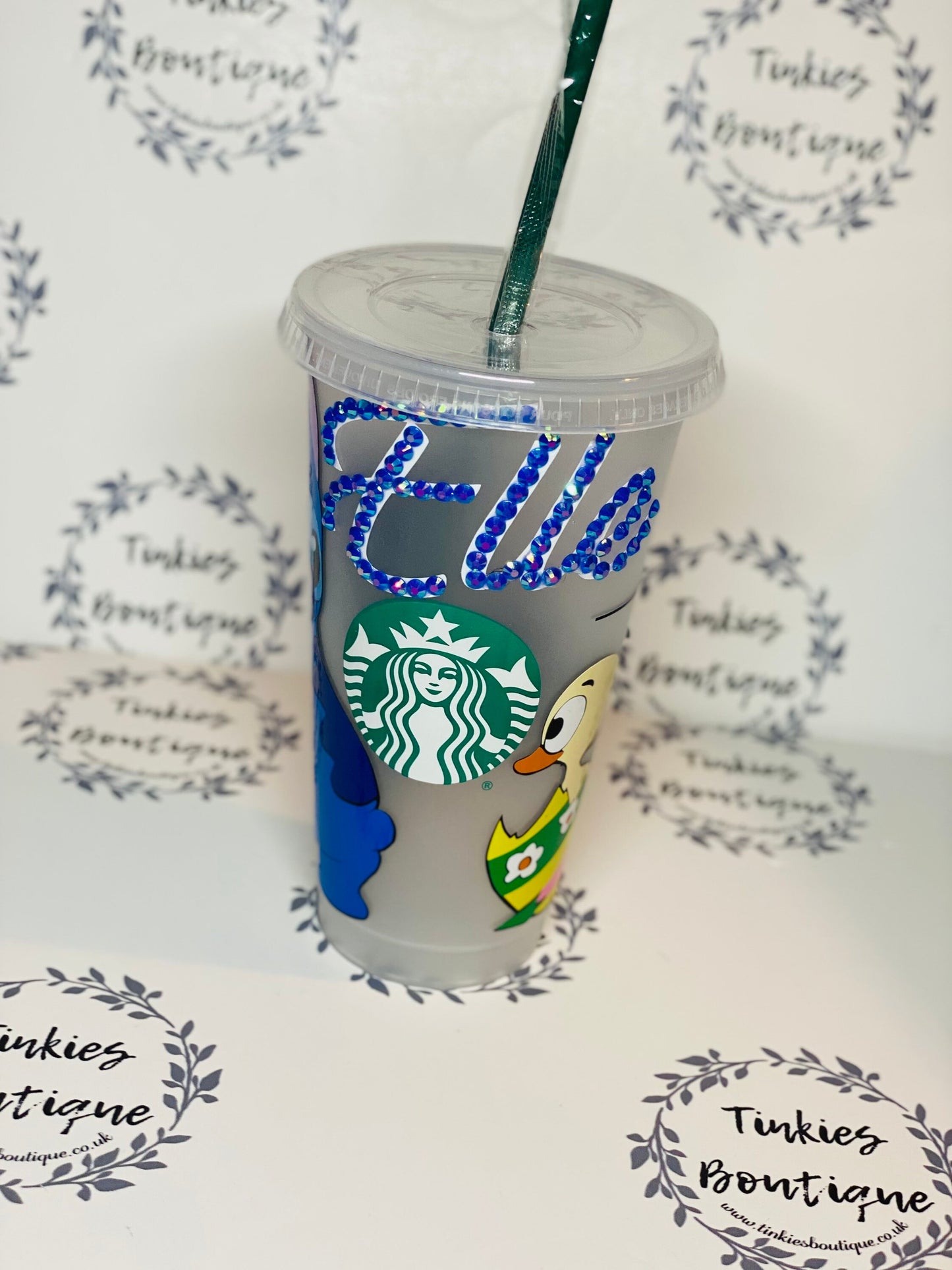 Stitch inspired Easter Starbucks cold cup//Disney inspired Starbucks cup/Stitch cold cup//personalised Starbucks cup