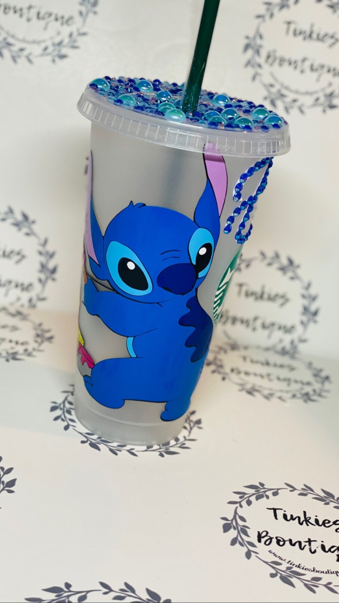 Stitch inspired Easter Starbucks cold cup//Disney inspired Starbucks cup/Stitch cold cup//personalised Starbucks cup