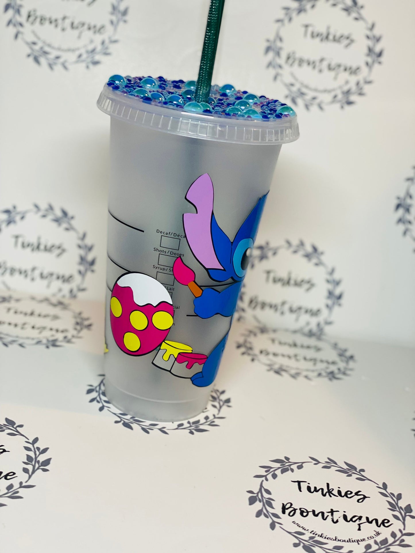 Stitch inspired Easter Starbucks cold cup//Disney inspired Starbucks cup/Stitch cold cup//personalised Starbucks cup