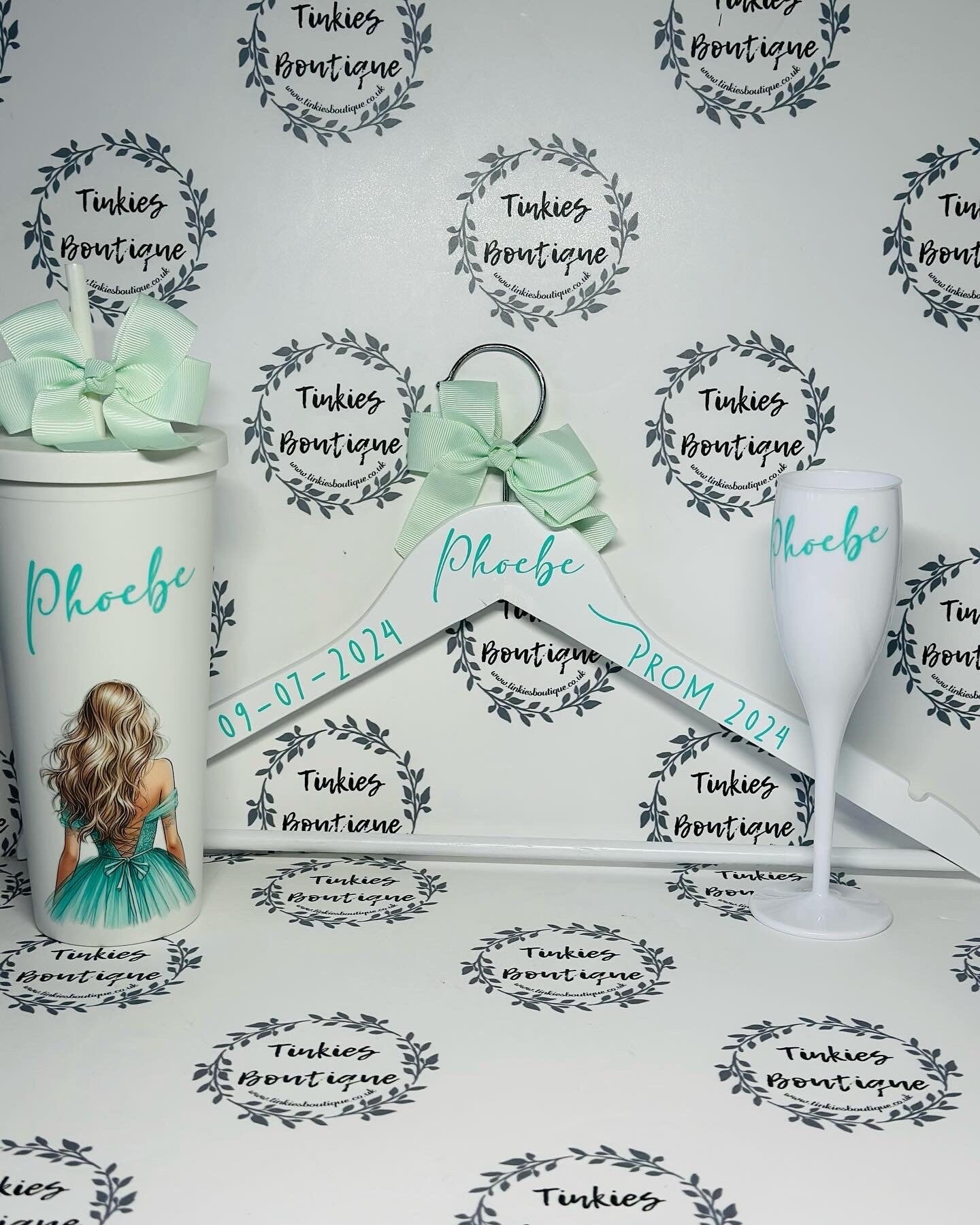 PROM Bundle with Personal Touch - Custom Gifts , School leavers Personalised Prom glass Champagne Flute, Prom 2025, Prom Gift.