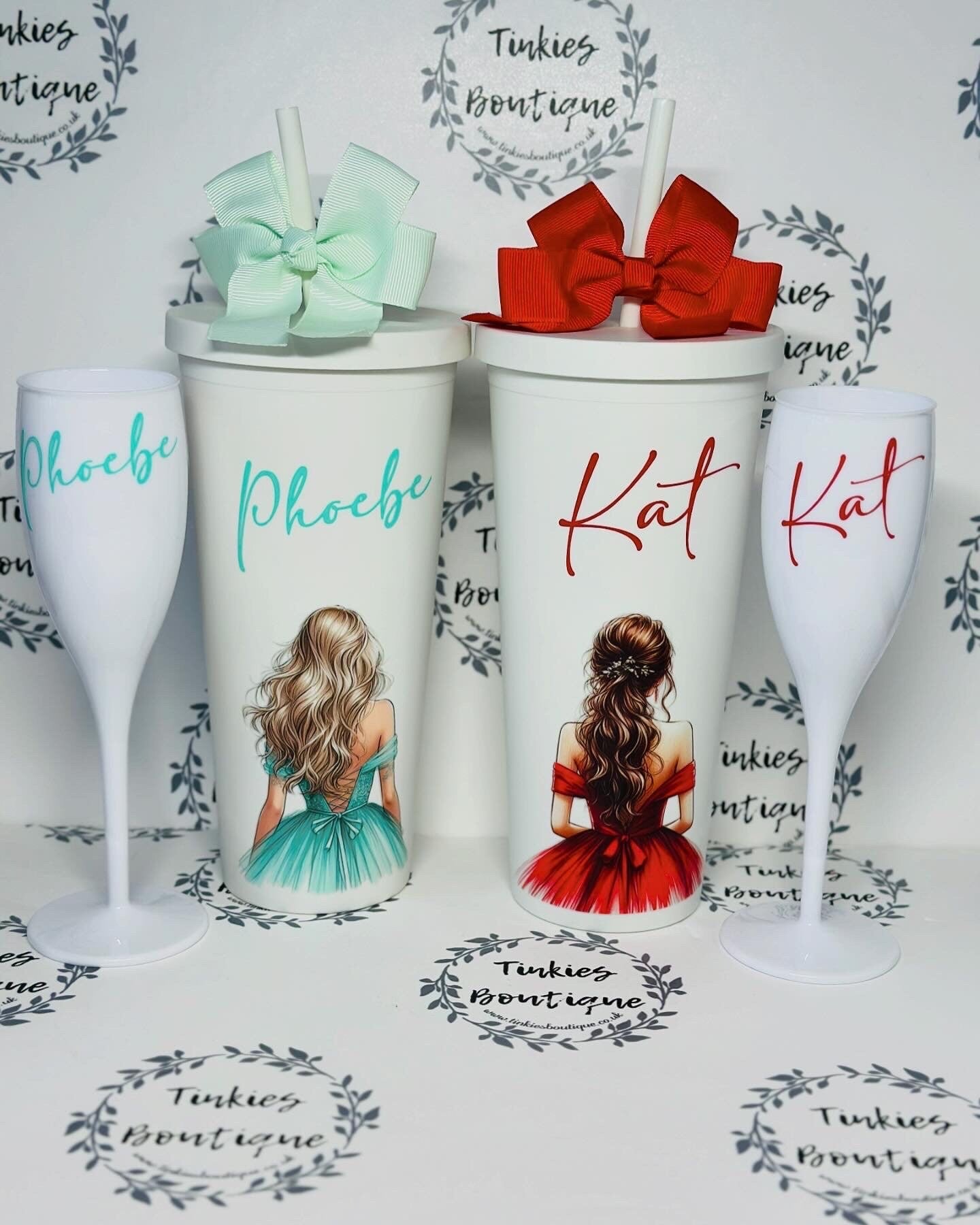 PROM Bundle with Personal Touch - Custom Gifts , School leavers Personalised Prom glass Champagne Flute, Prom 2025, Prom Gift.