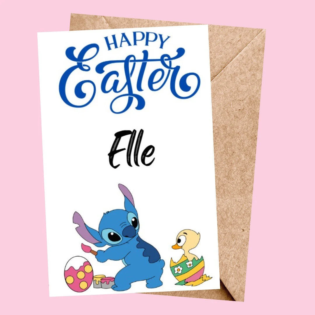 Stitch inspired Easter Card