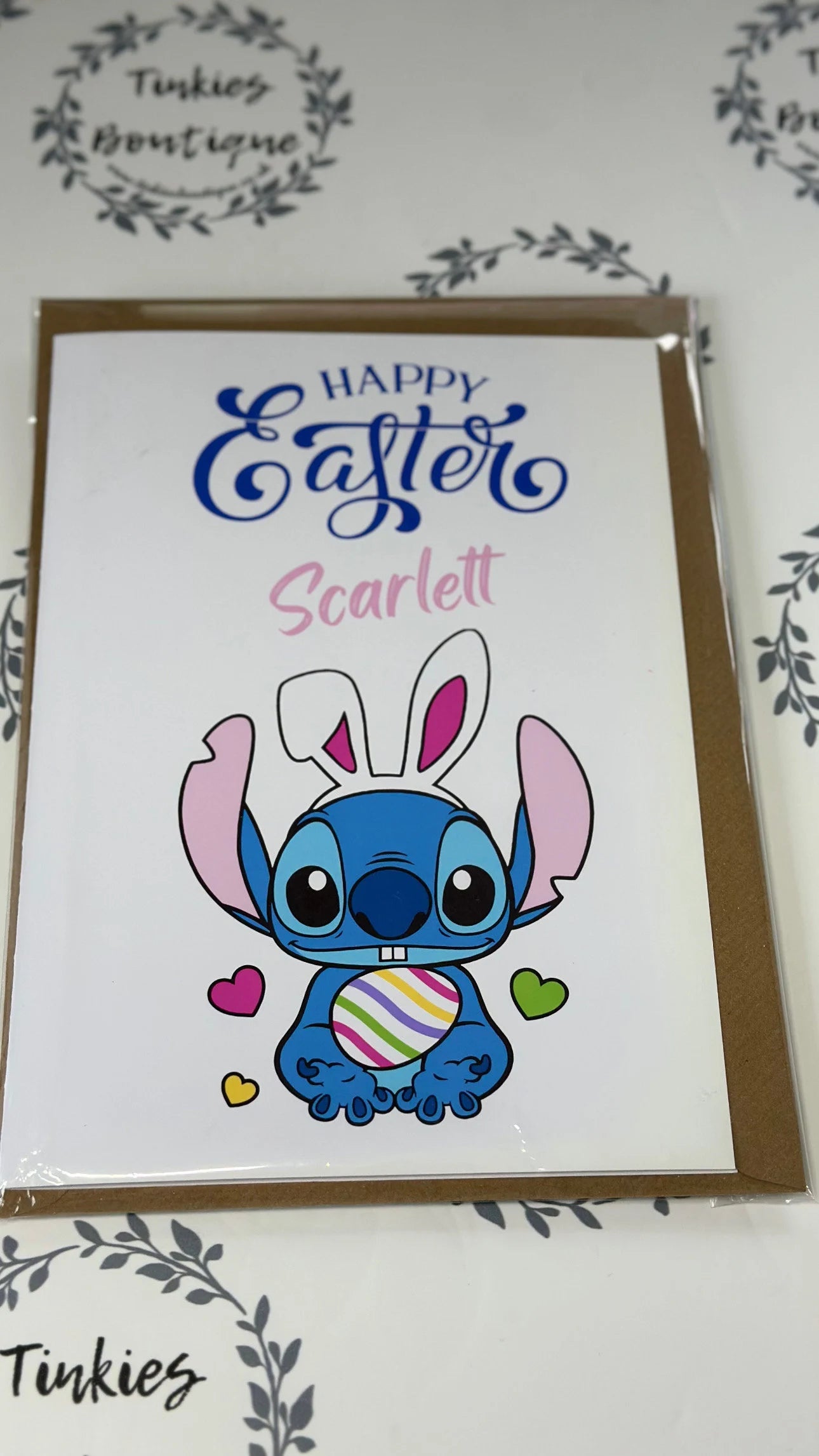 Stitch inspired Easter Card