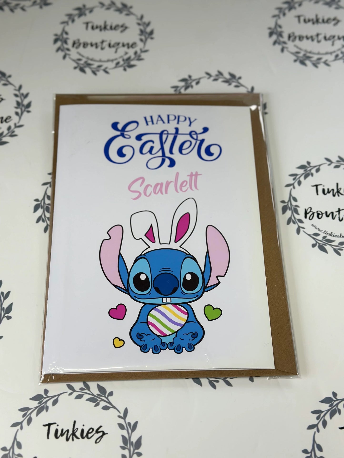 Stitch inspired Easter Card