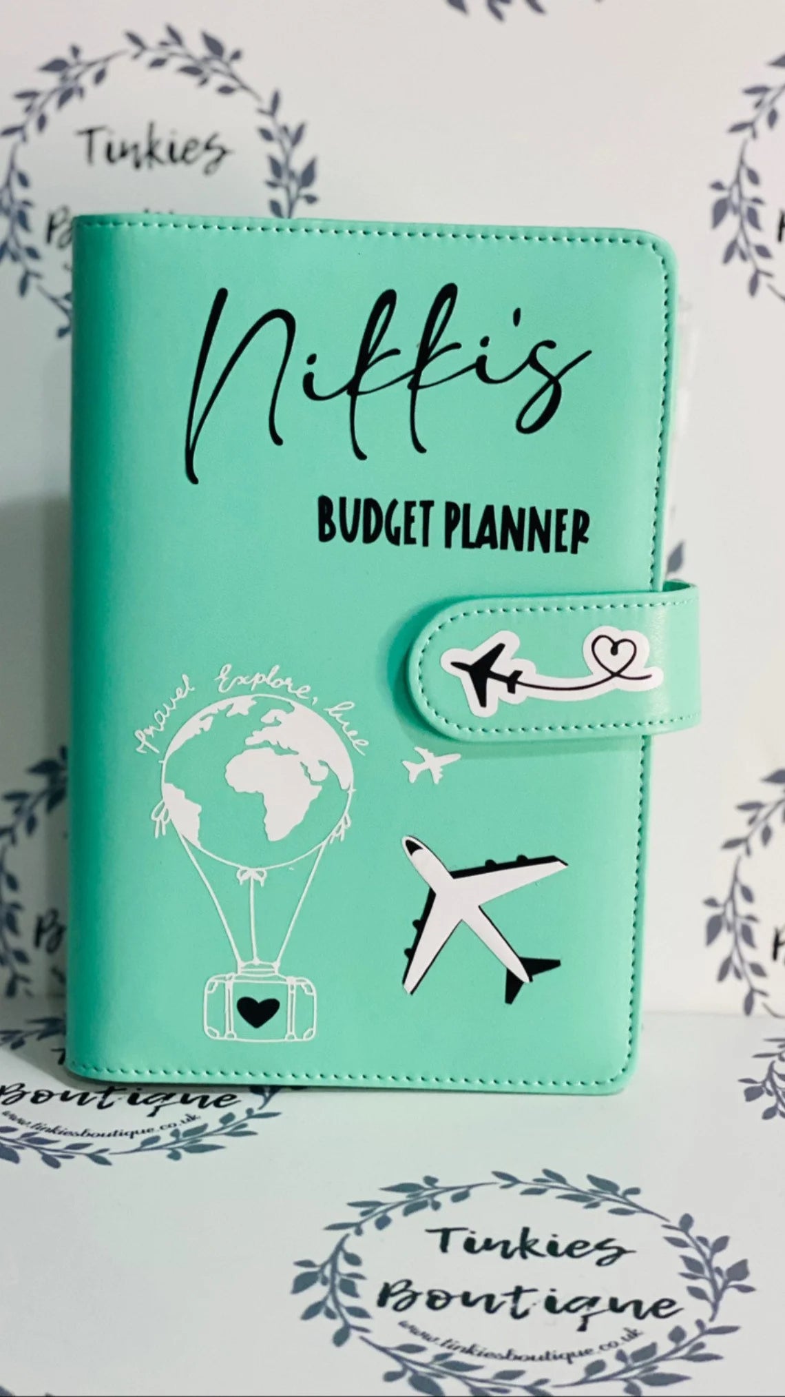 Personalised A6 Budget Organiser Folder Inc 6 Clear Wallets