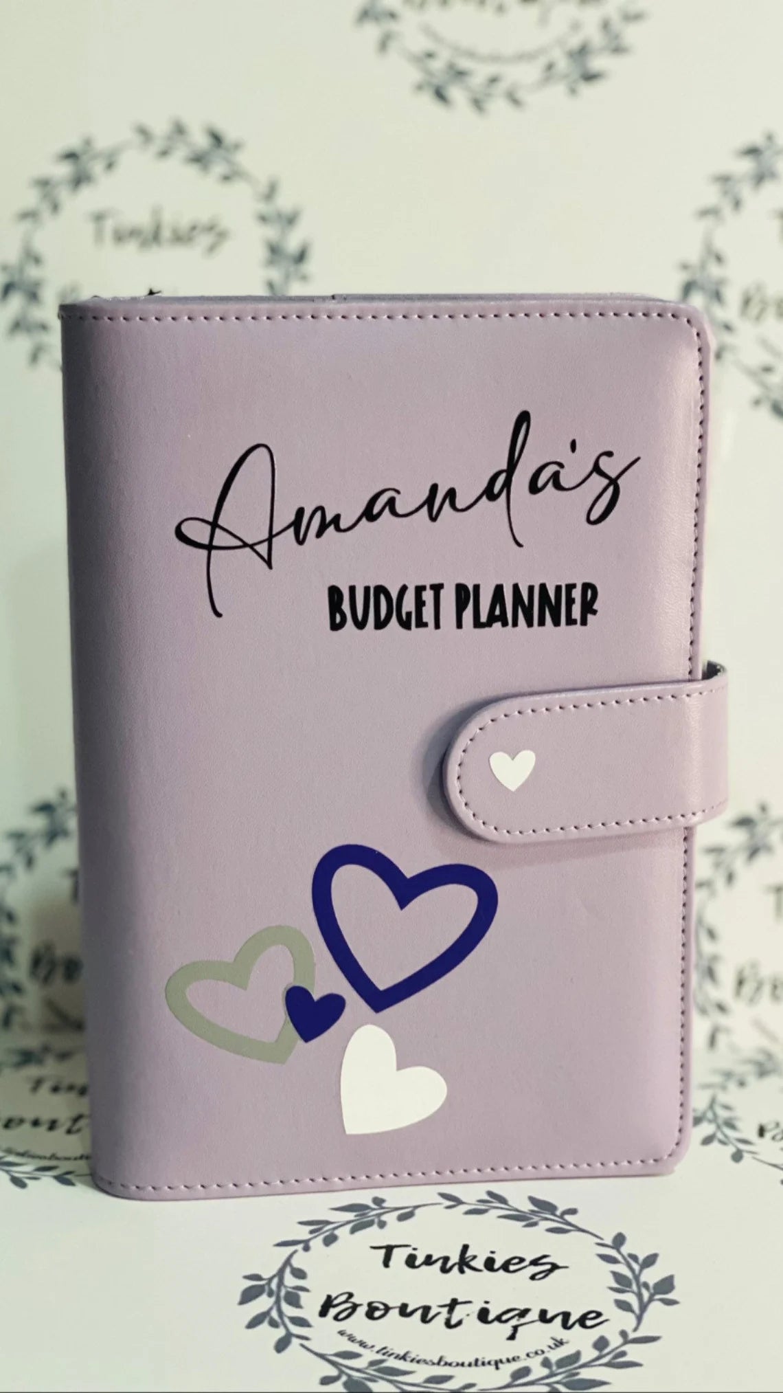 Personalised A6 Budget Organiser Folder Inc 6 Clear Wallets