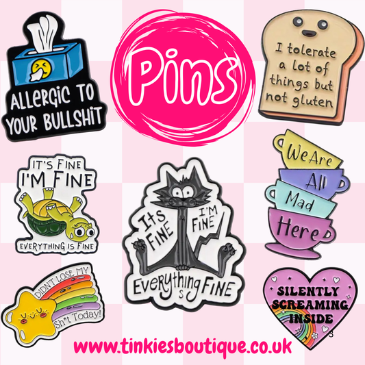 Cute Motivational & Funny Enamel Pins – Pre-Order Now! | Tinkie’s Boutique - 3