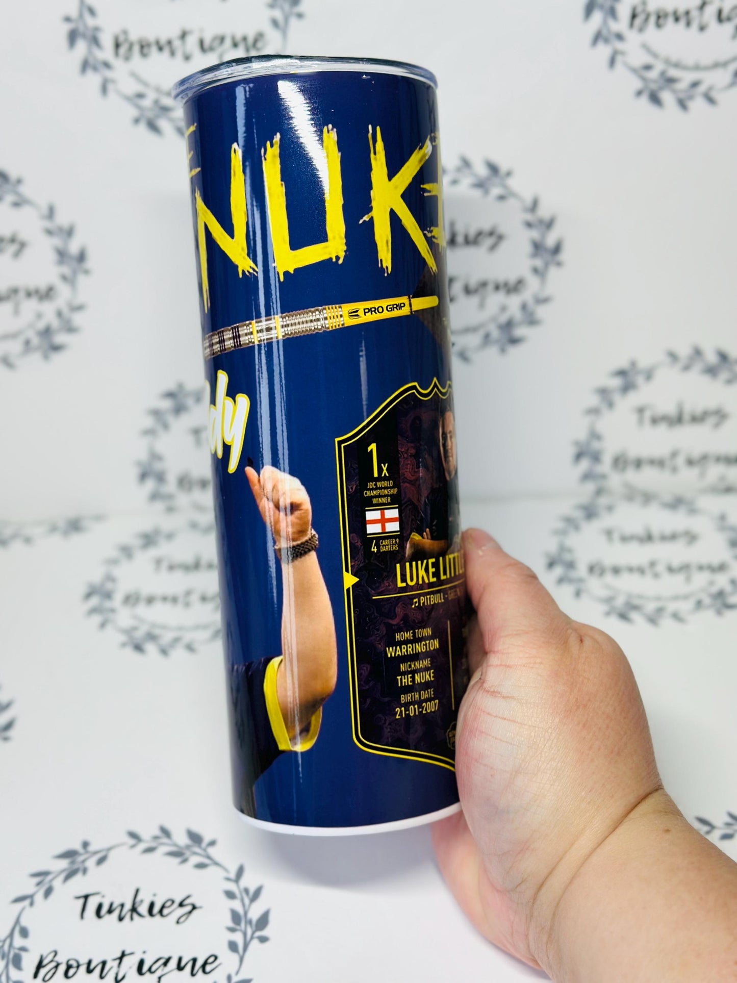 Personalised Luke littler 20oz Stainless Steel Tumbler for any Darts fan - Darts Personalised Gift