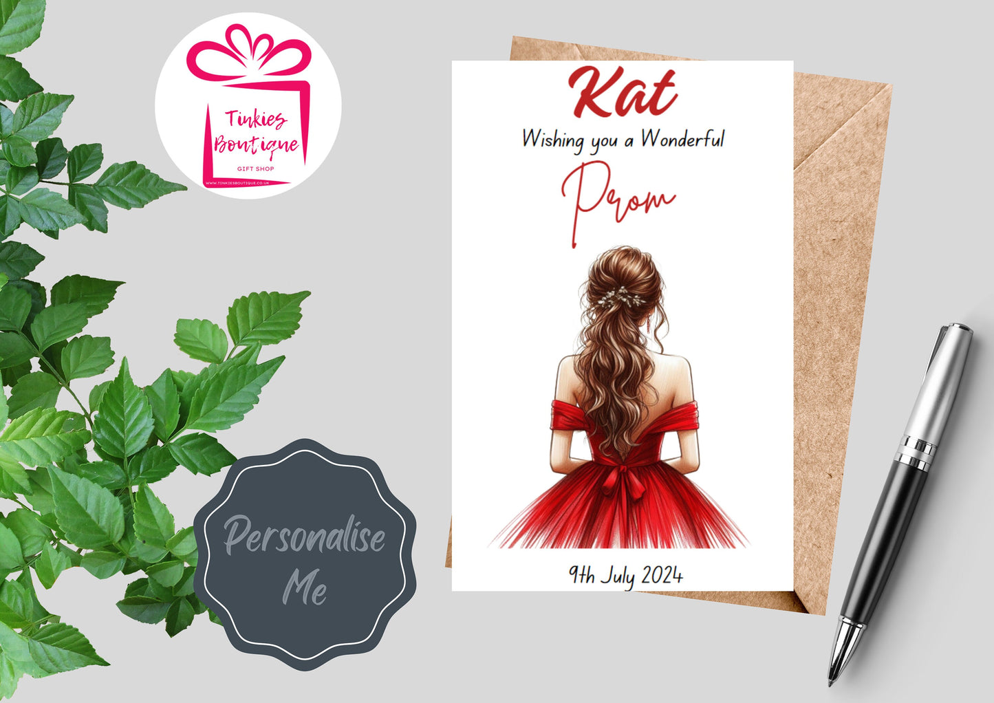Personalised  Prom Cards for teens, changeable, Secondary School Prom, University Prom, School Leavers Prom, Prom Night UK