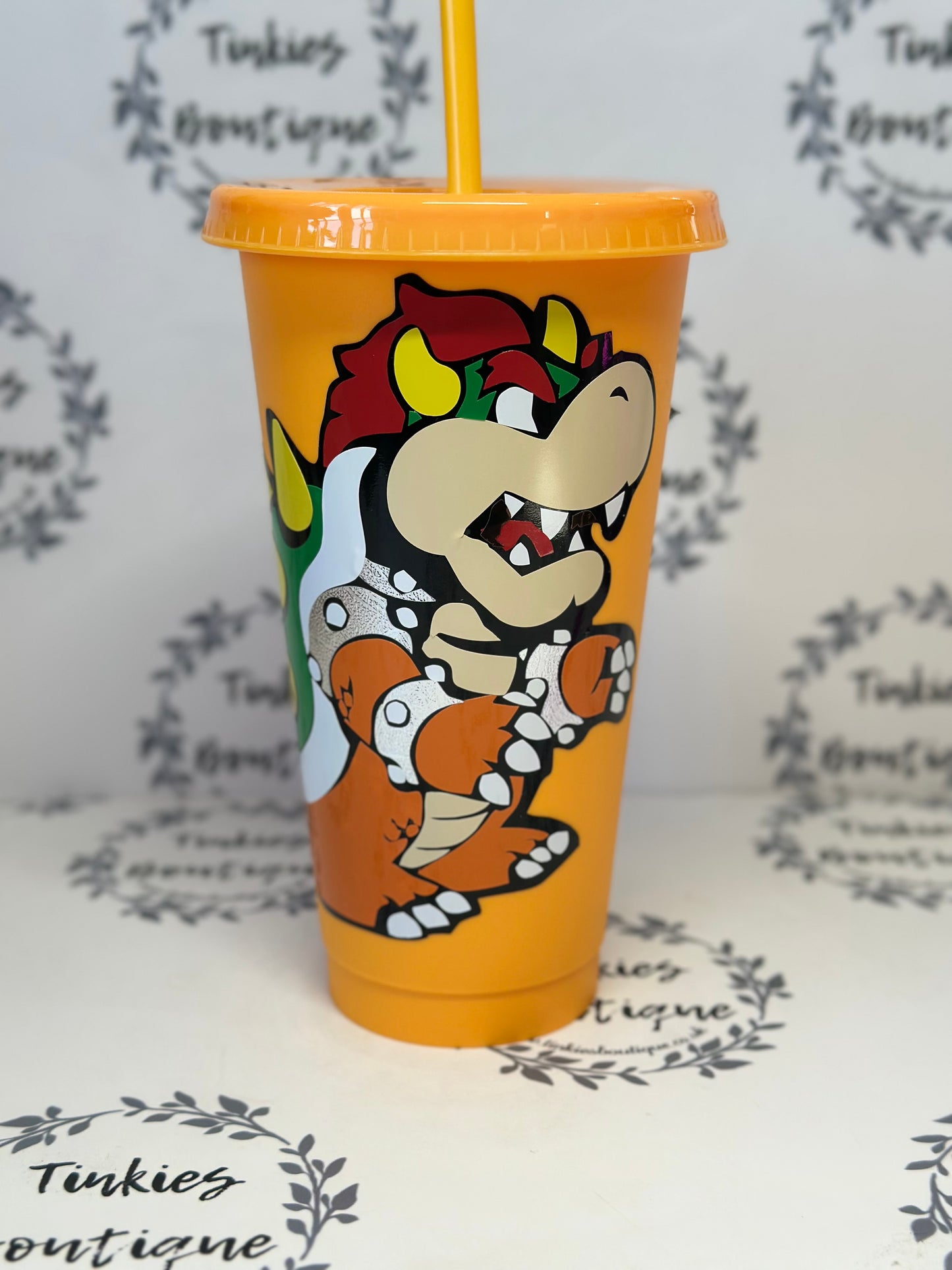 Mario and Friends Cold Cup Tumbler | Super Mario Movie-Inspired Drinkware - reusable, leak-proof lid