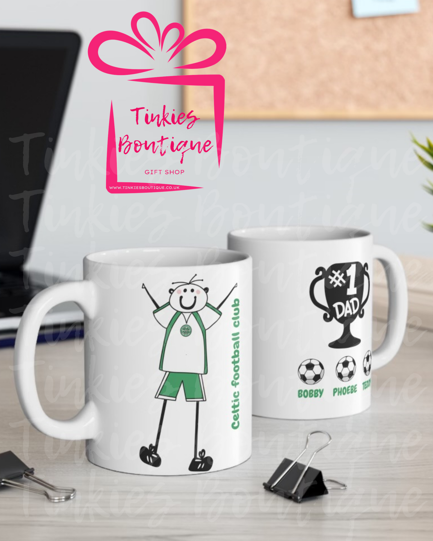 Fathers Day Stick Man Football Mug - custom Mug- - personalised Gift Mug