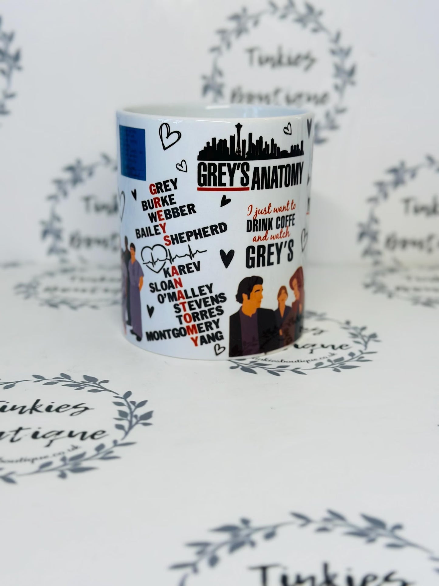 Greys Anatomy inspired 11oz mug - greys anatomy coffee or tea mug - personalised mug