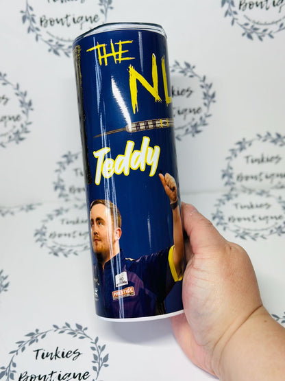 Personalised Luke littler 20oz Stainless Steel Tumbler for any Darts fan - Darts Personalised Gift