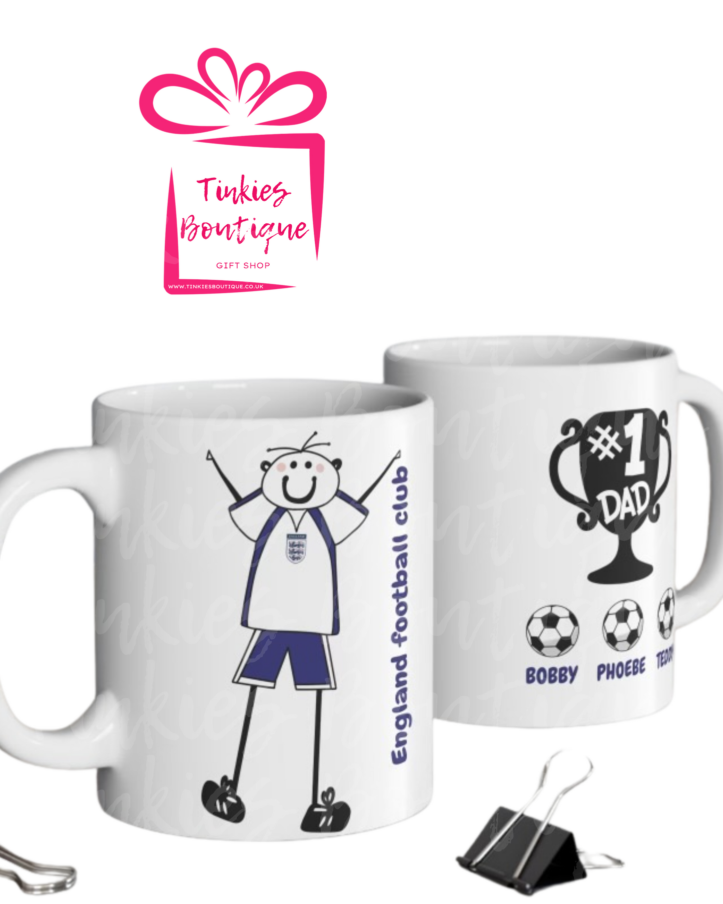 Fathers Day Stick Man Football Mug - custom Mug- - personalised Gift Mug