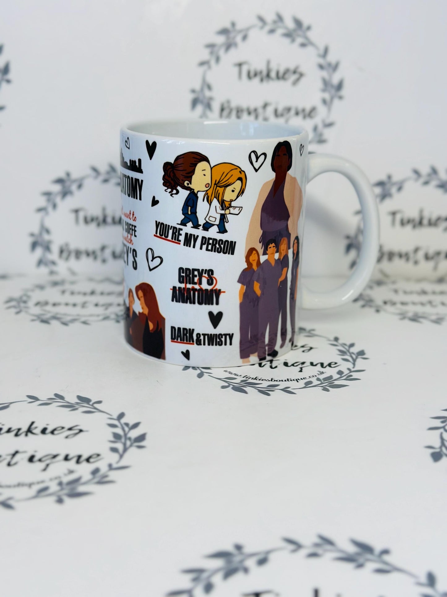 Greys Anatomy inspired 11oz mug - greys anatomy coffee or tea mug - personalised mug