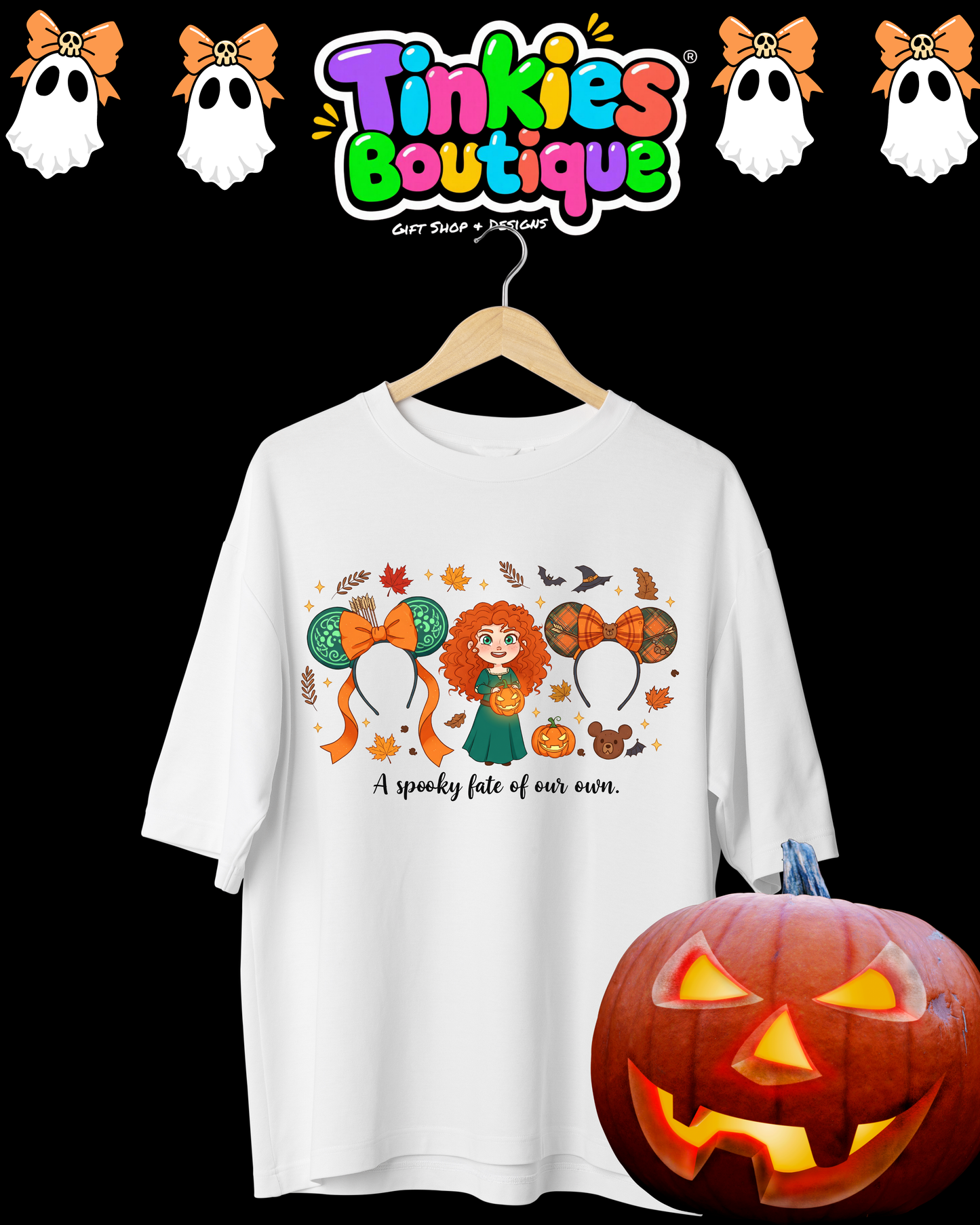 Halloween Disney-Inspired T-Shirt | Cute Pumpkin Mickey & Minnie Halloween Tee | Trick or Treat Shirt | Fall Aesthetic Graphic Tee | Tinkies Boutique