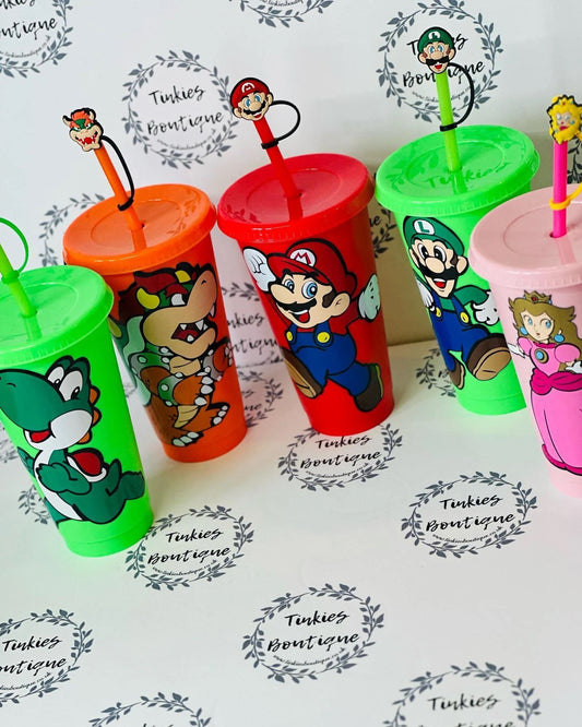 and Friends Set of 5 cold cup tumbler with free straw topper - movie inspired cold cup tumblers