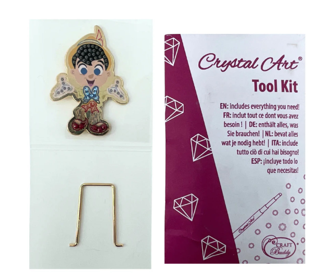 Disney Crystal Art Pin Badges - Series 1