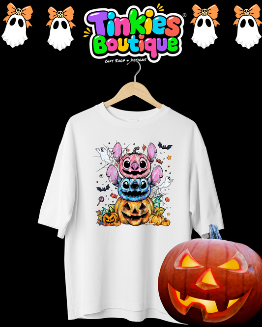 Halloween Disney-Inspired T-Shirt | Cute Pumpkin Mickey & Minnie Halloween Tee | Trick or Treat Shirt | Fall Aesthetic Graphic Tee | Tinkies Boutique