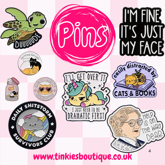 Cute Motivational & Funny Enamel Pins – Pre-Order Now! | Tinkie’s Boutique - 4