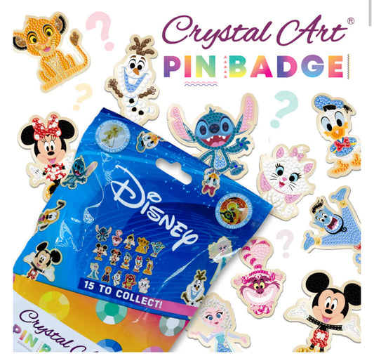 Disney Crystal Art Pin Badges - Series 1