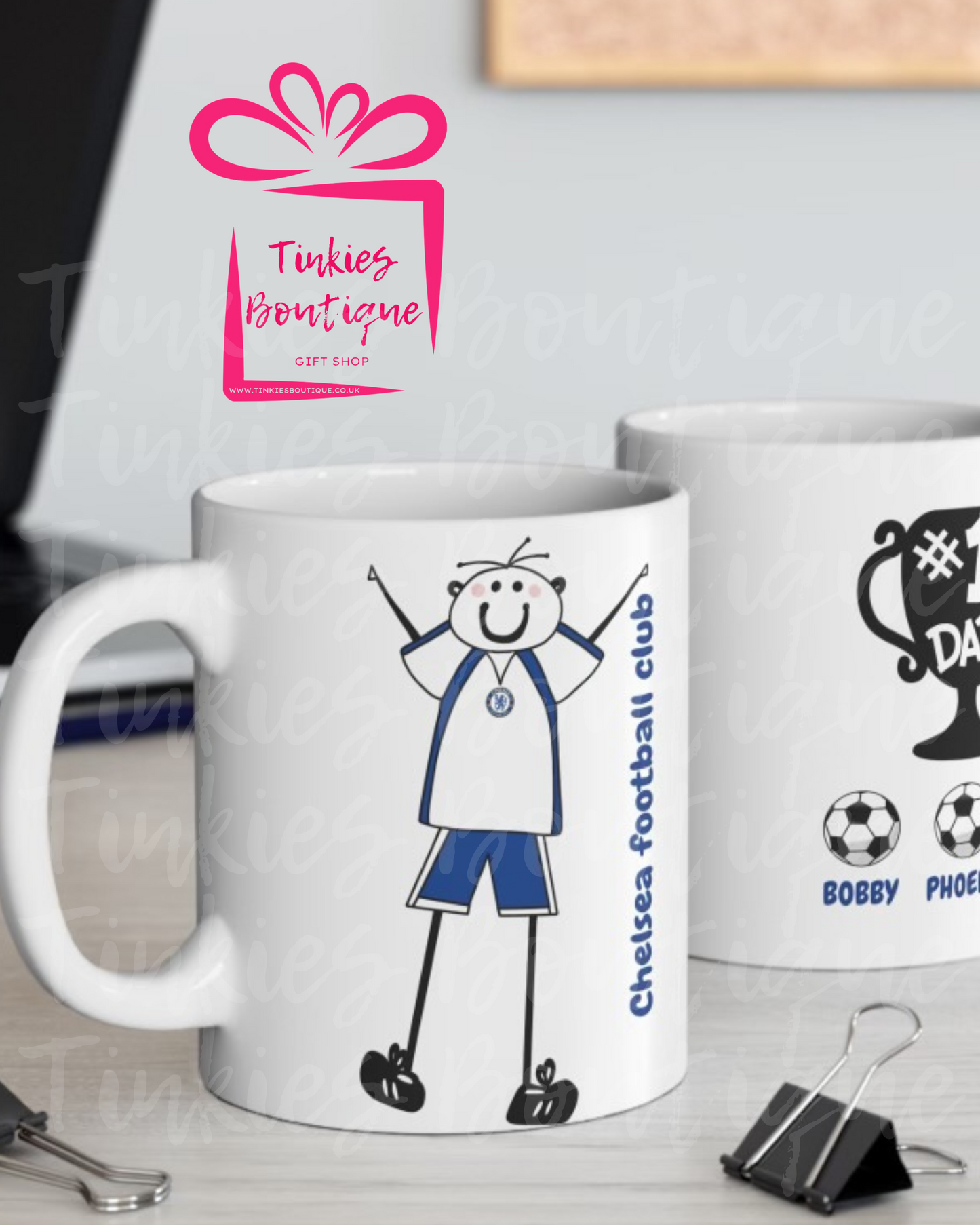 Fathers Day Stick Man Football Mug - custom Mug- - personalised Gift Mug