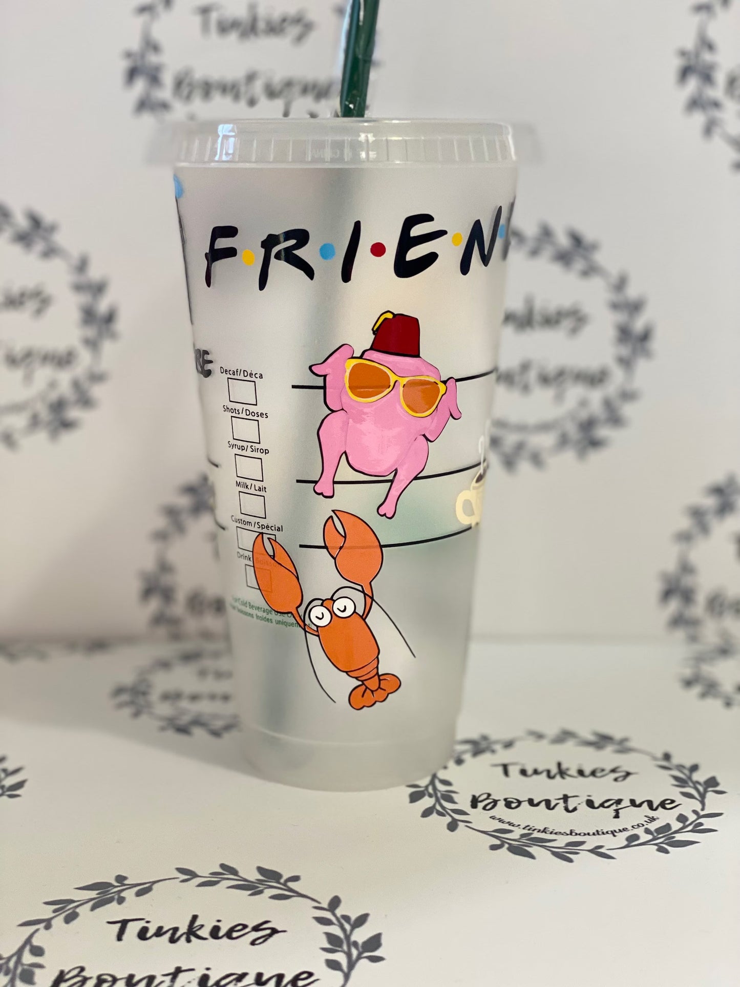 Friends inspired personalised Starbucks cold cup