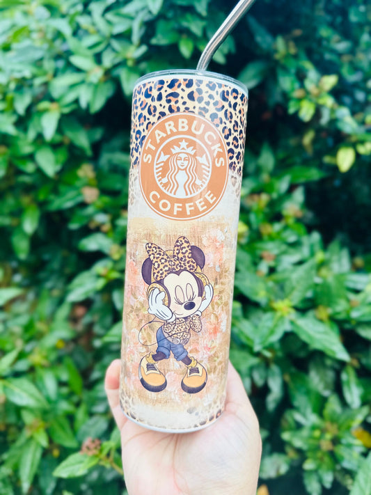 Minnie Mouse Starbucks leopard print – Cute & Colorful New Designs | Tinkies Boutique