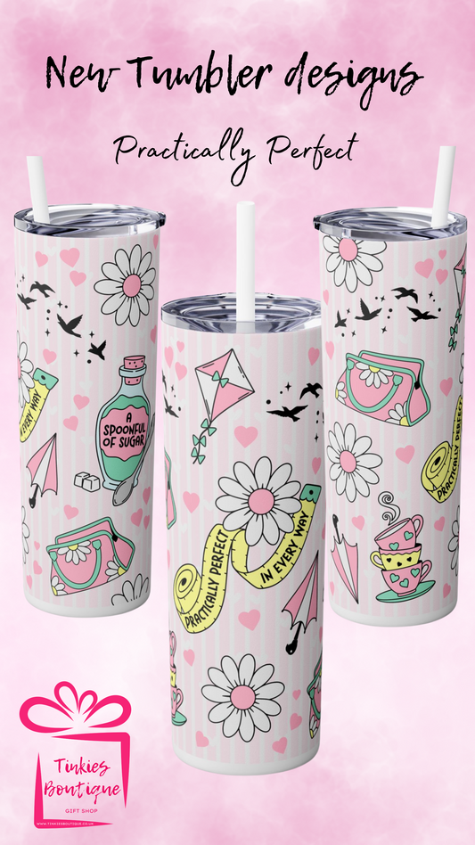 20oz ‘Practically Perfect’ Tumbler - Elegant & Functional Drinkware!