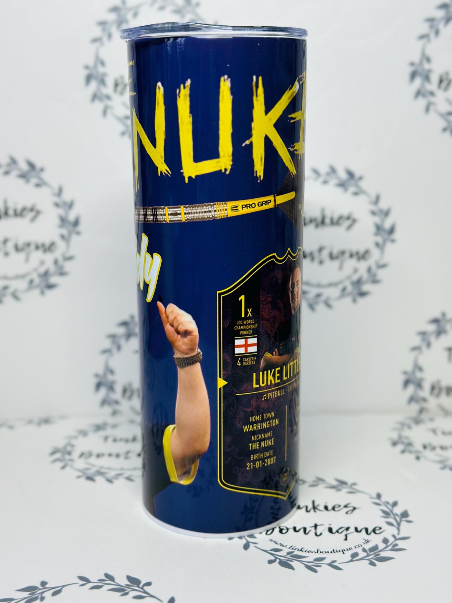 Personalised Luke littler 20oz Stainless Steel Tumbler for any Darts fan - Darts Personalised Gift