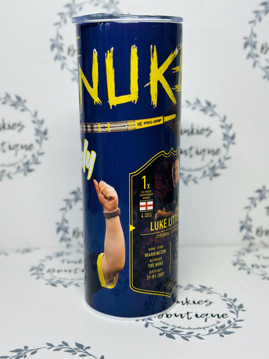 Personalised Luke littler 20oz Stainless Steel Tumbler for any Darts fan - Darts Personalised Gift